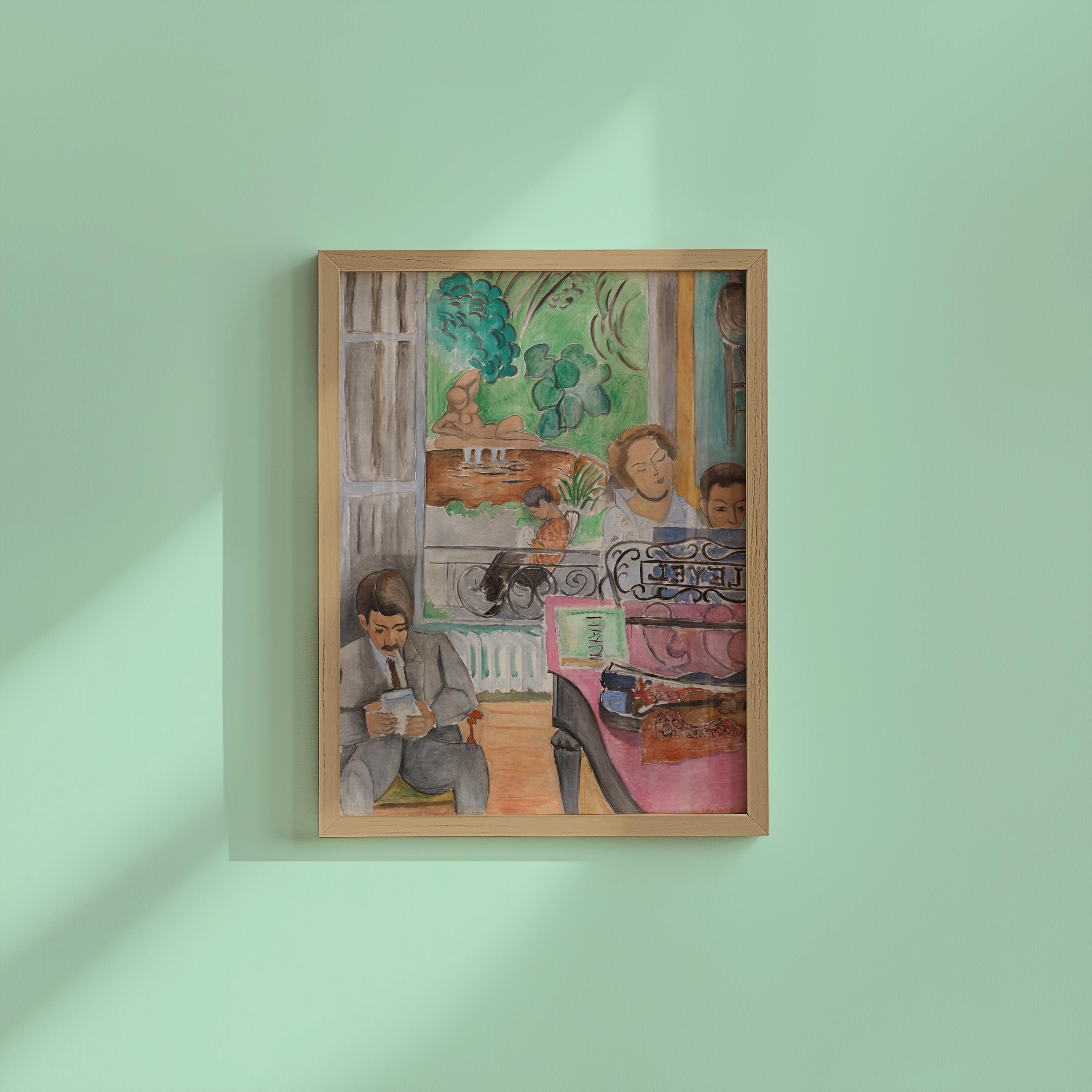 The Music Lesson by Henri Matisse, Vintage Interior Print, Mid Century Modern Wall Art, Gallery Decor, Art Lovers, Digital Download