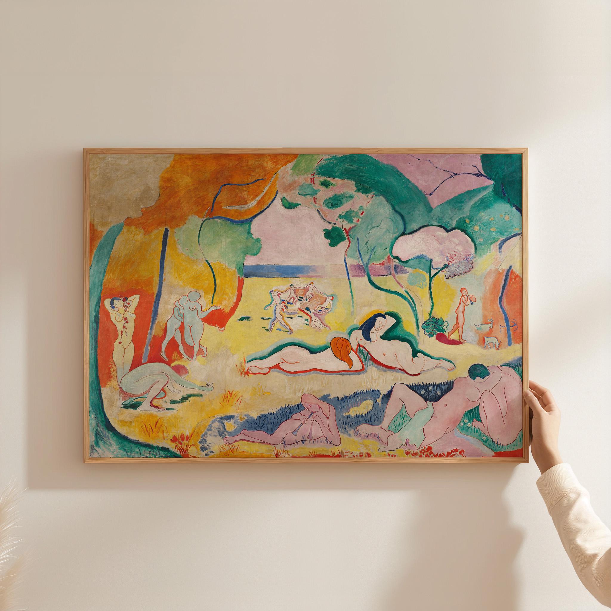 The Joy of Life by Henri Matisse, Vintage Red and Yellow Interior Art, Mid Century Modern Art, Gallery Decor, Art Lovers, Digital Download