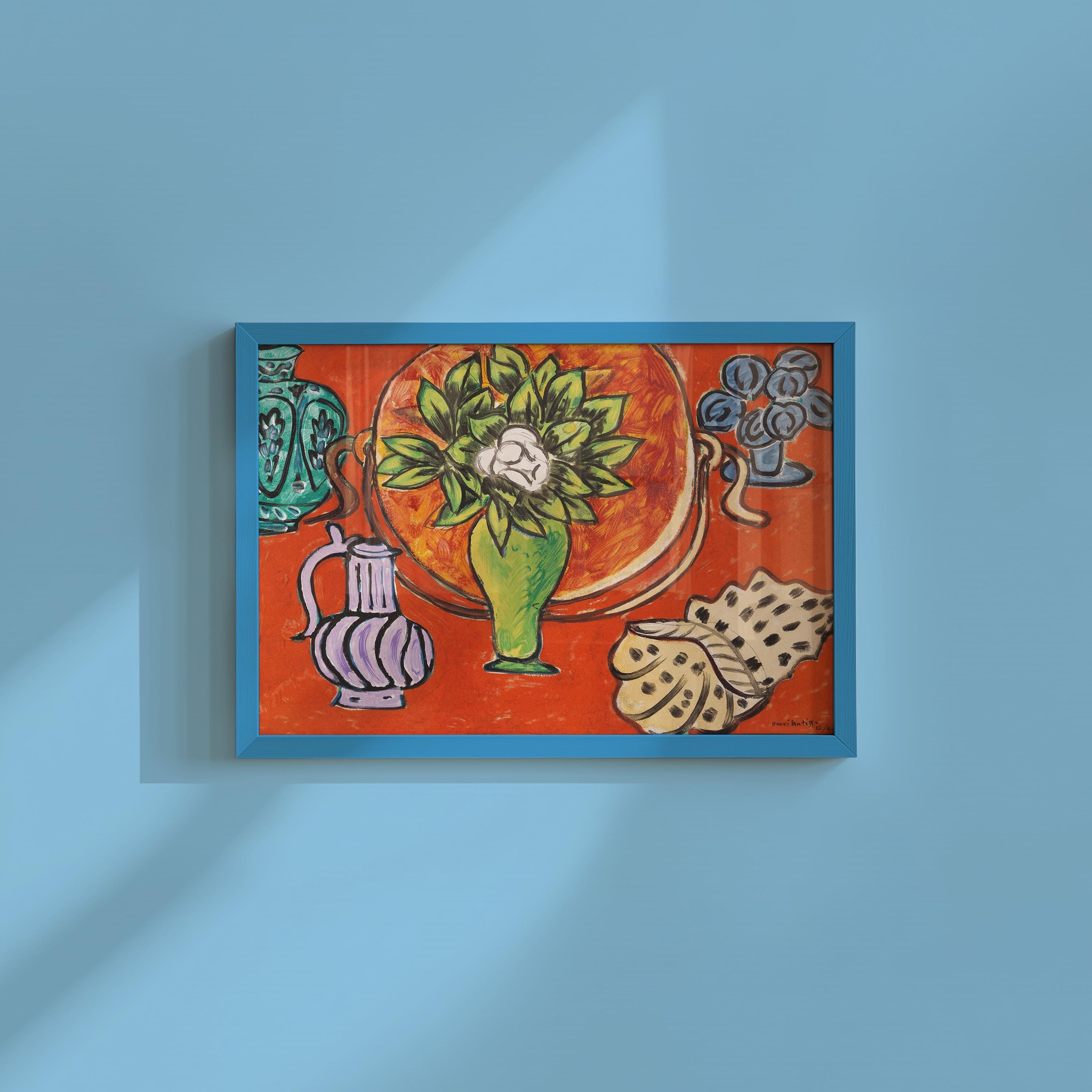 Nature Morte by Henri Matisse, Vintage Red and Yellow Interior Art, Mid Century Modern Art, Gallery Decor, Art Lovers, Digital Download