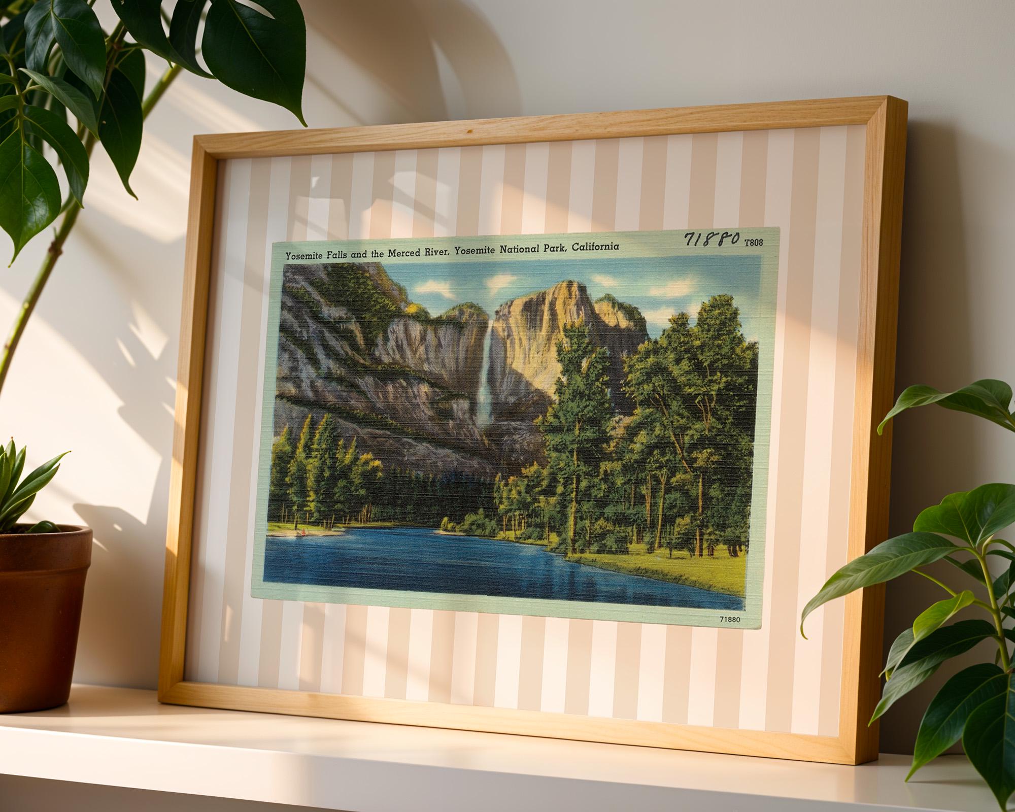 Retro California Travel Print Yosemite California Art Wall Decor Yosemite Poster California Wall Art Gift For Traveler Outdoorsy US