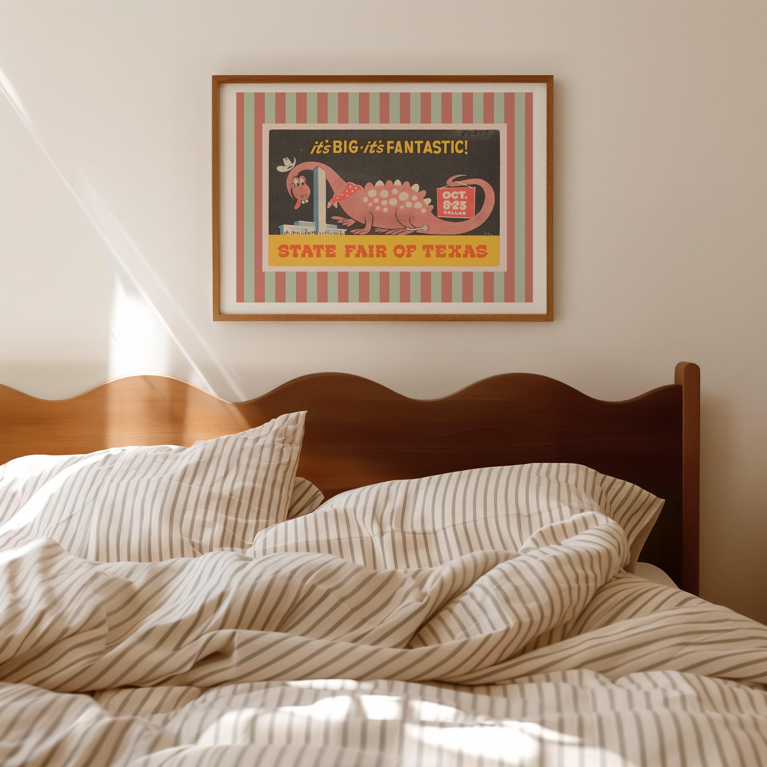 Vintage Texas Art Print: Lone Star State Decor (Digital Download), Cute Vintage Art Print, Travel poster, texas travel art, vintage postcard
