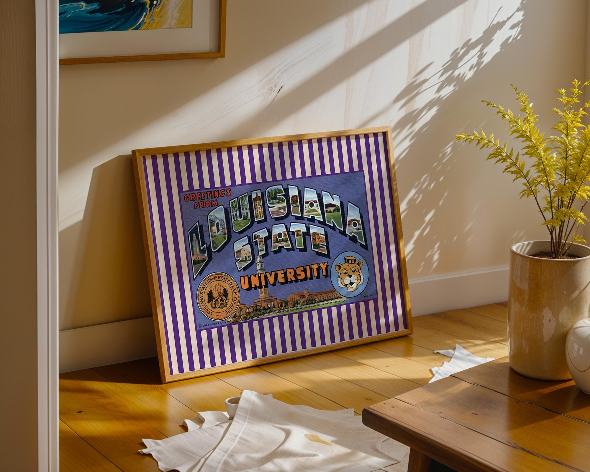 Louisiana Poster, Baton Rouge Views, Stadium Art, Football Art Print, Sports Venue, Baton Rouge Poster, LSU art print, vintage college art