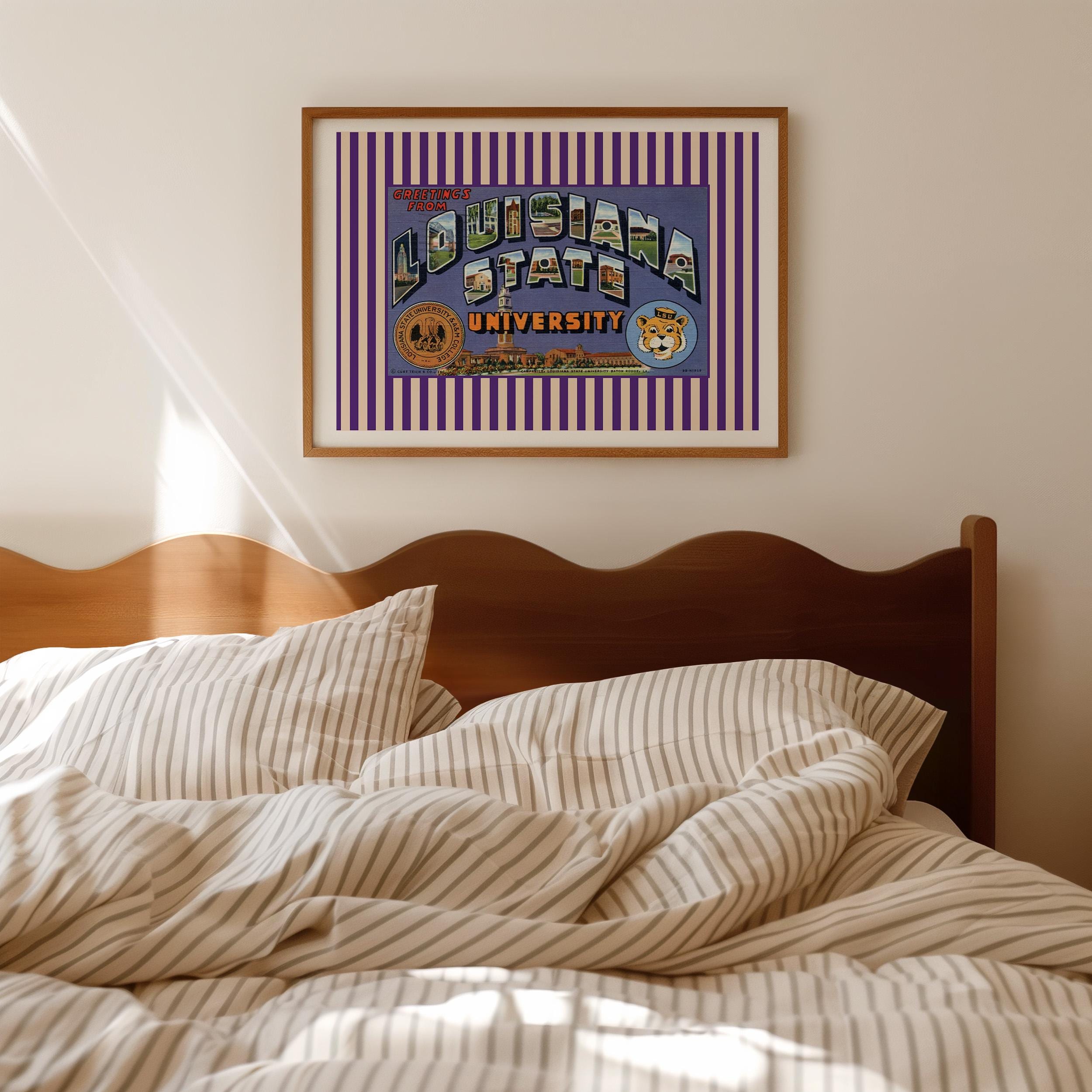Louisiana Poster, Baton Rouge Views, Stadium Art, Football Art Print, Sports Venue, Baton Rouge Poster, LSU art print, vintage college art