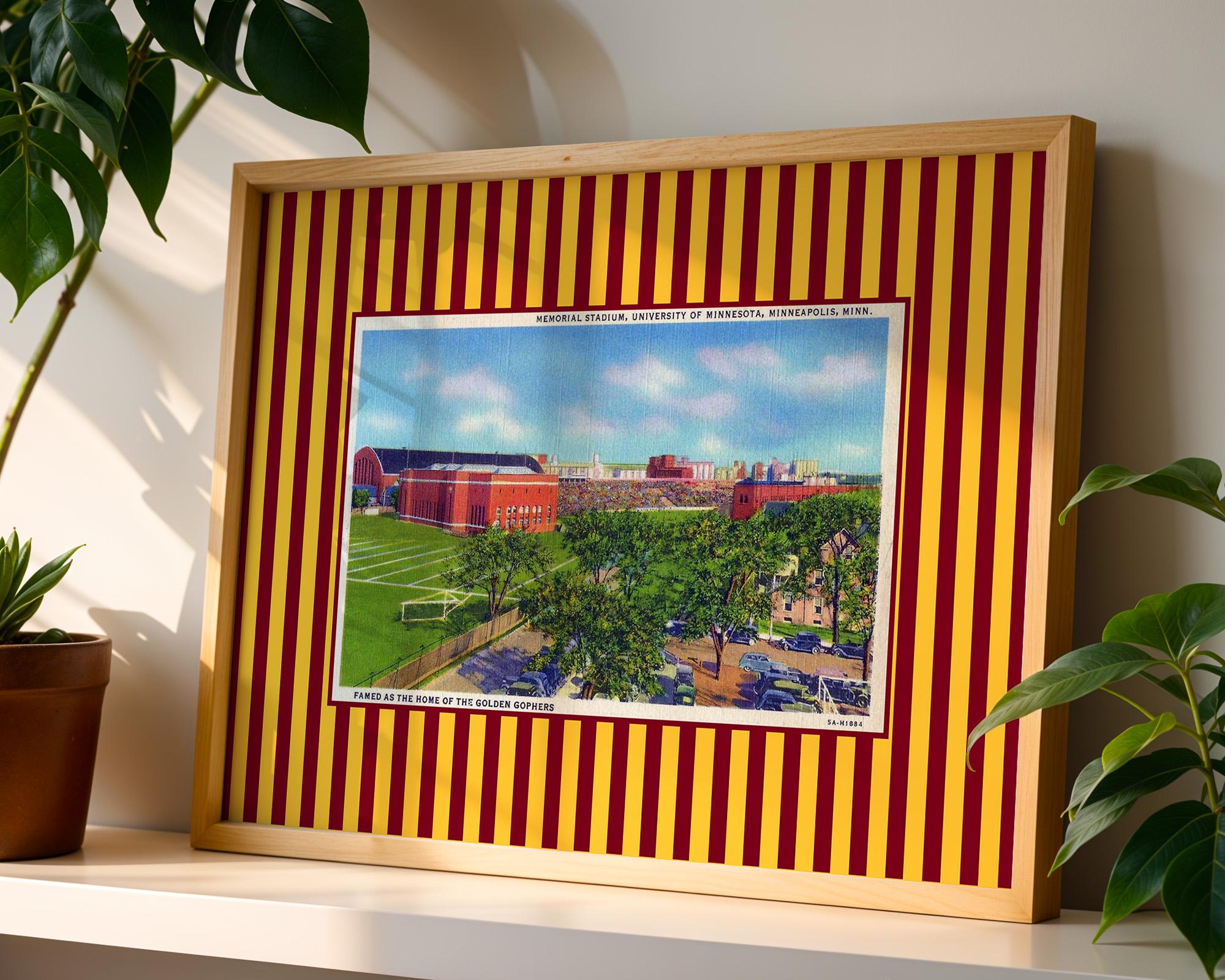 Minnesota Poster, University Of Minnesota Art, Minnesota Decor, Minnesota Gophers, Collage Dorm Art, Football art print, Minnesota football