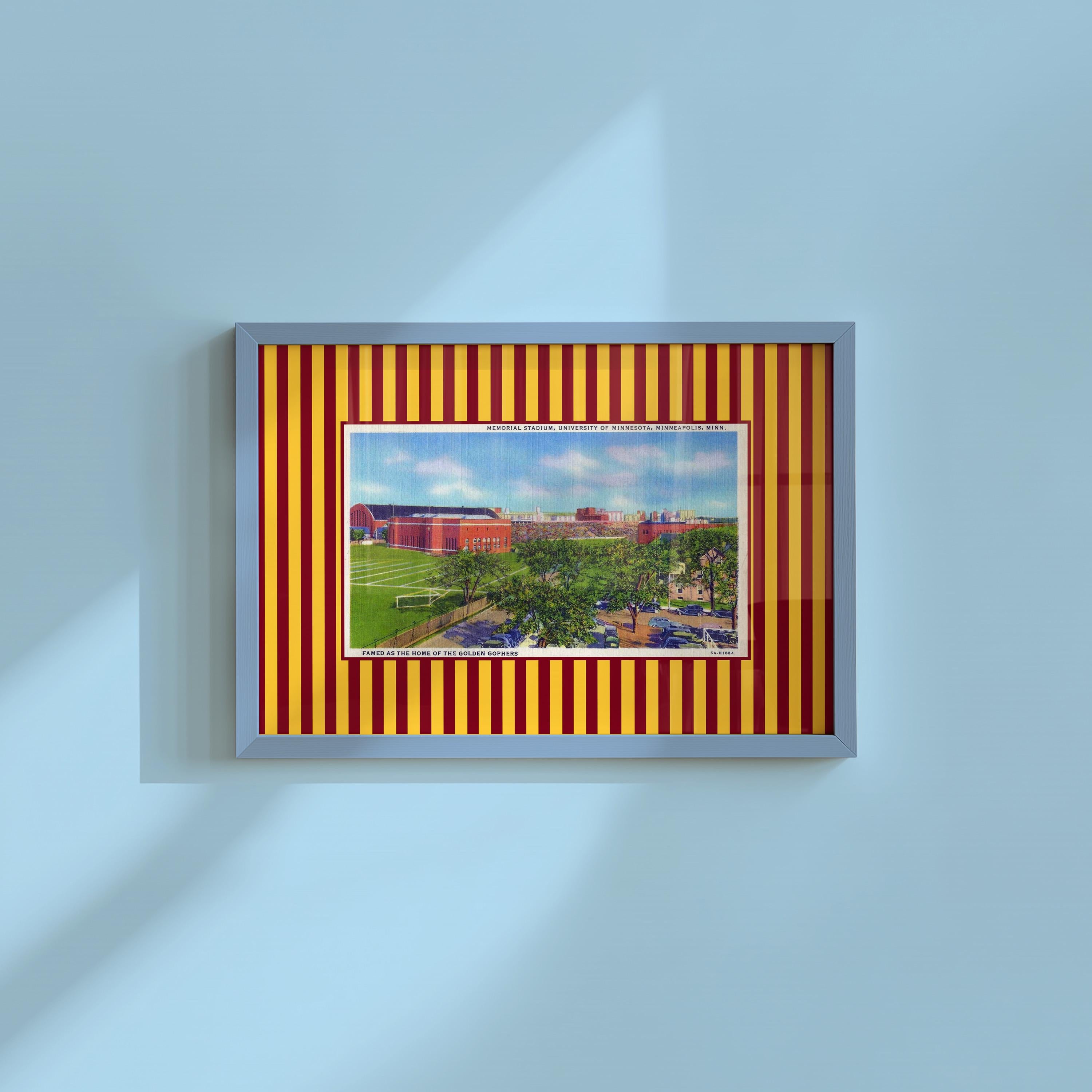 Minnesota Poster, University Of Minnesota Art, Minnesota Decor, Minnesota Gophers, Collage Dorm Art, Football art print, Minnesota football