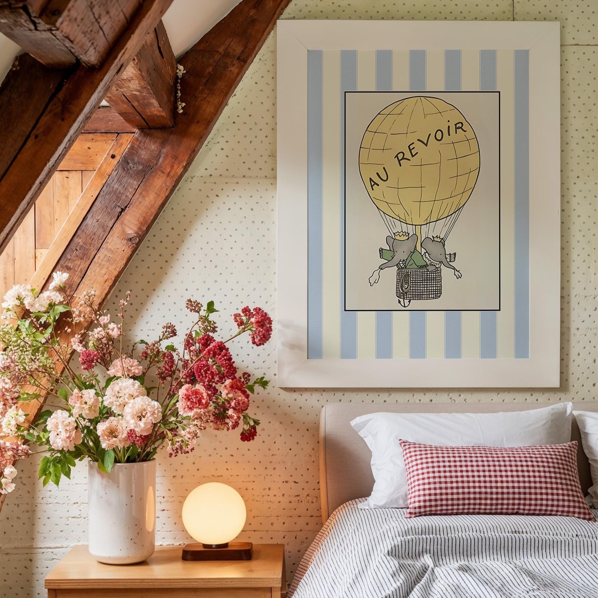 Babar the elephant wall decor, printable all art, nursery decor, kids gift, illustration print nursery decor neutral gender baby gift