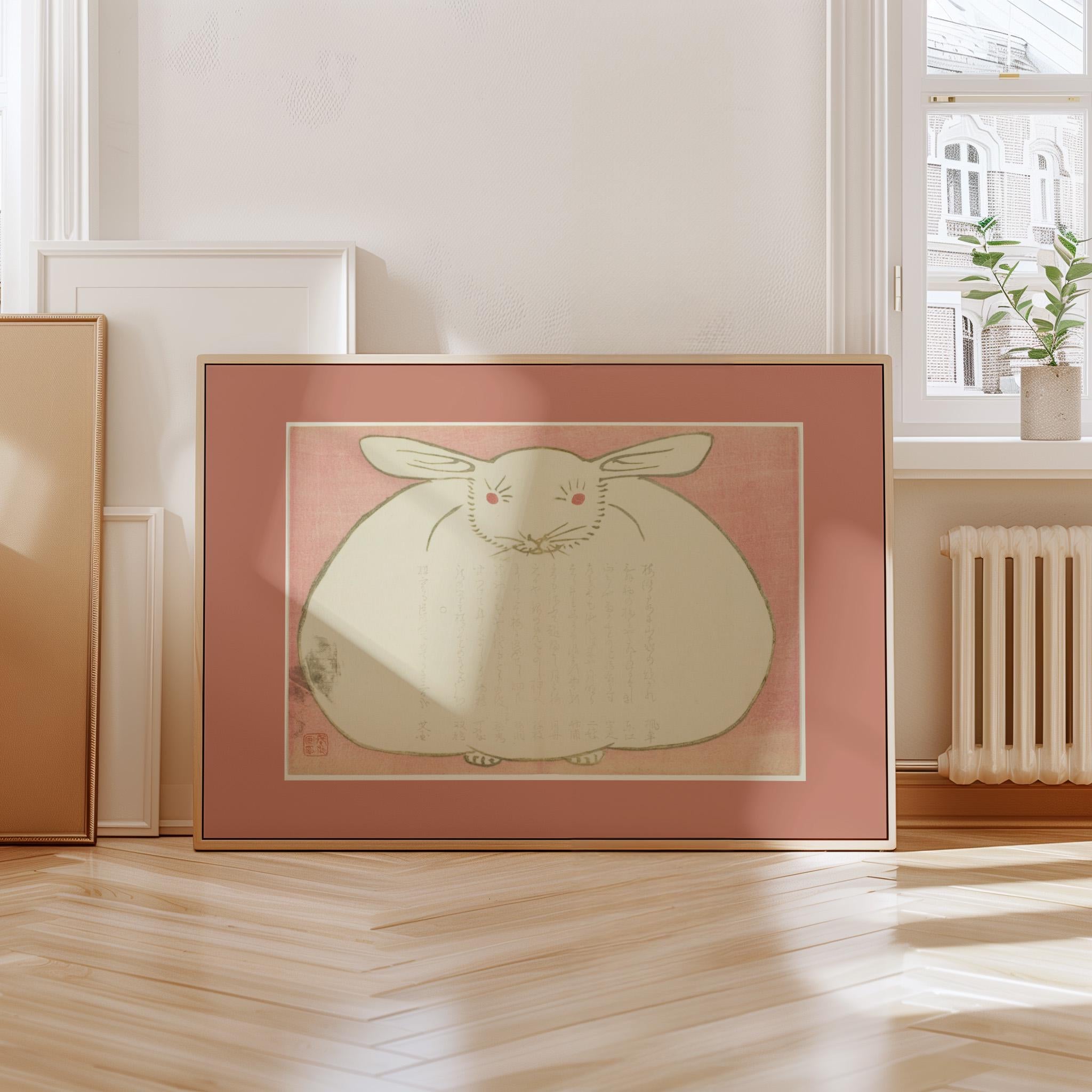 Bunny Art Print, Pink Art, Pink Bedroom Art, Bedroom Print, Kids Room Art, Kids Room Print, Nursery bunny art, bunny posters, digital
