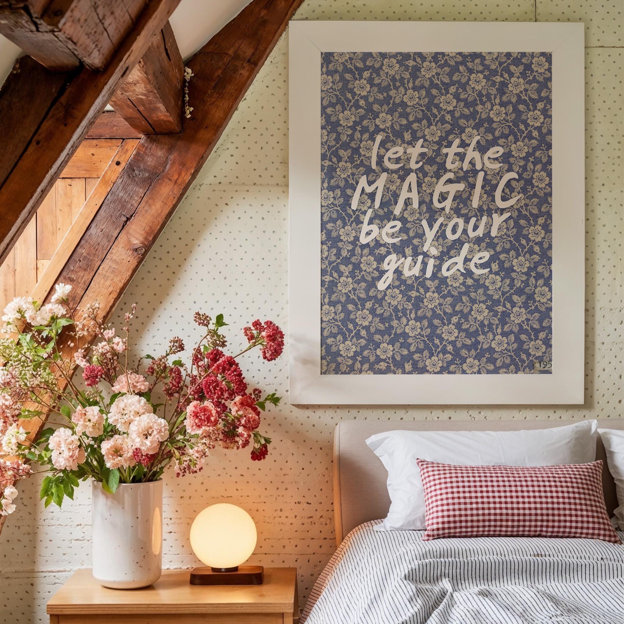 Let the magic be your guide, Nursery Wall Decor, For Children's Room, Birthday Gifts, Christmas, Bright Colorful Animal Artwork, Boys/Girls