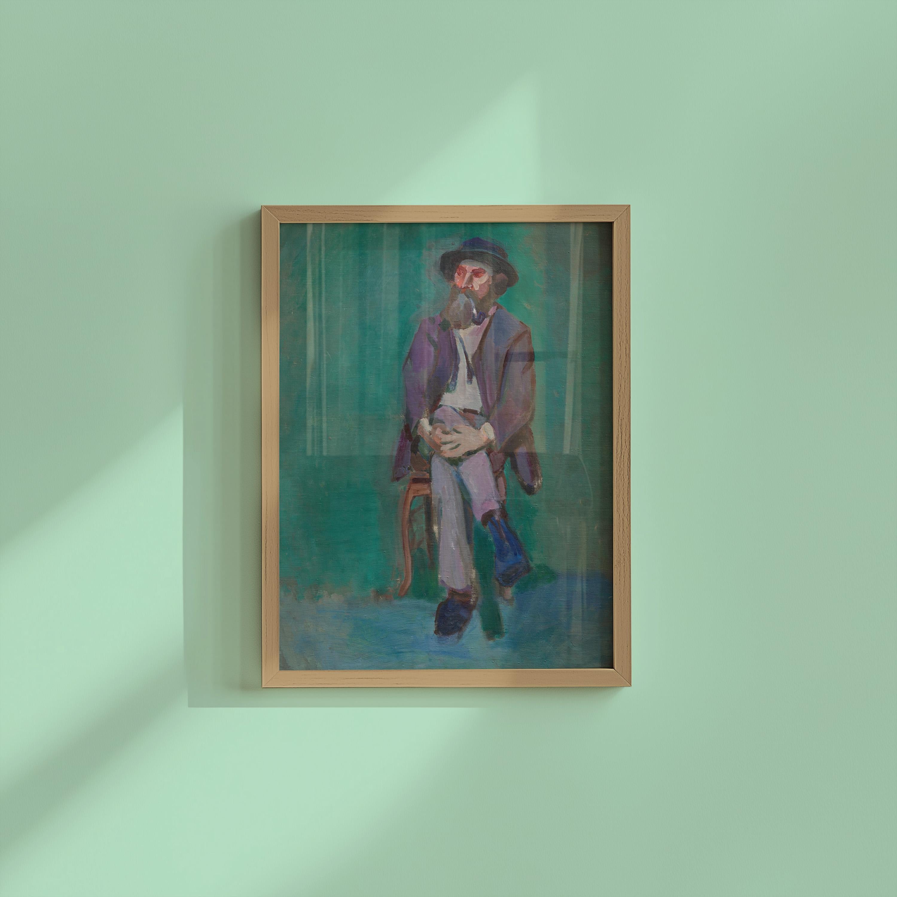 Henri Matisse Painting Print, Homme Asis, Digital Art Print, Classic Art Digital Download, Large Wall Art Print, Colorful Wall Art Poster