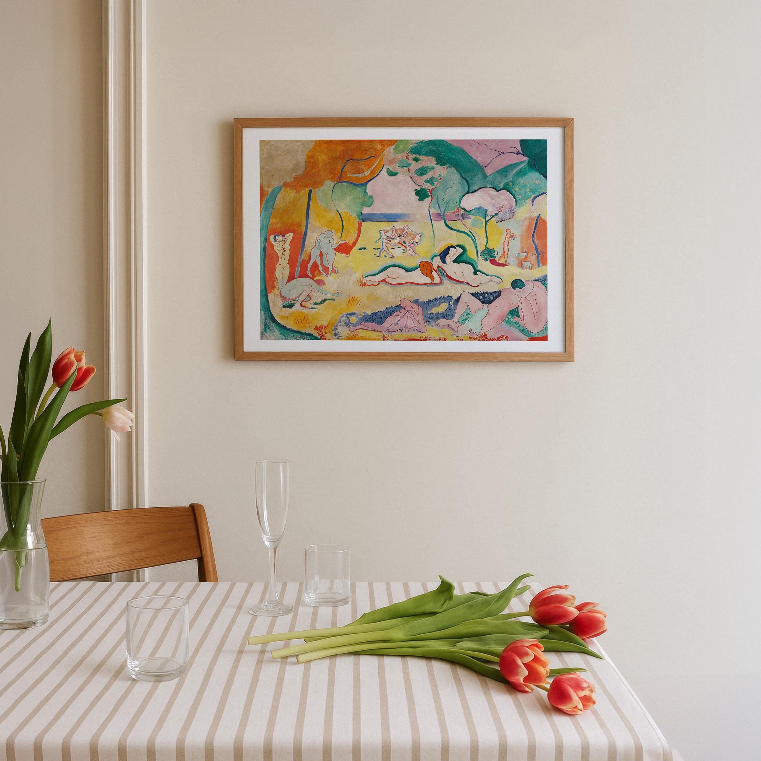 The Joy of Life by Henri Matisse, Vintage Red and Yellow Interior Art, Mid Century Modern Art, Gallery Decor, Art Lovers, Digital Download