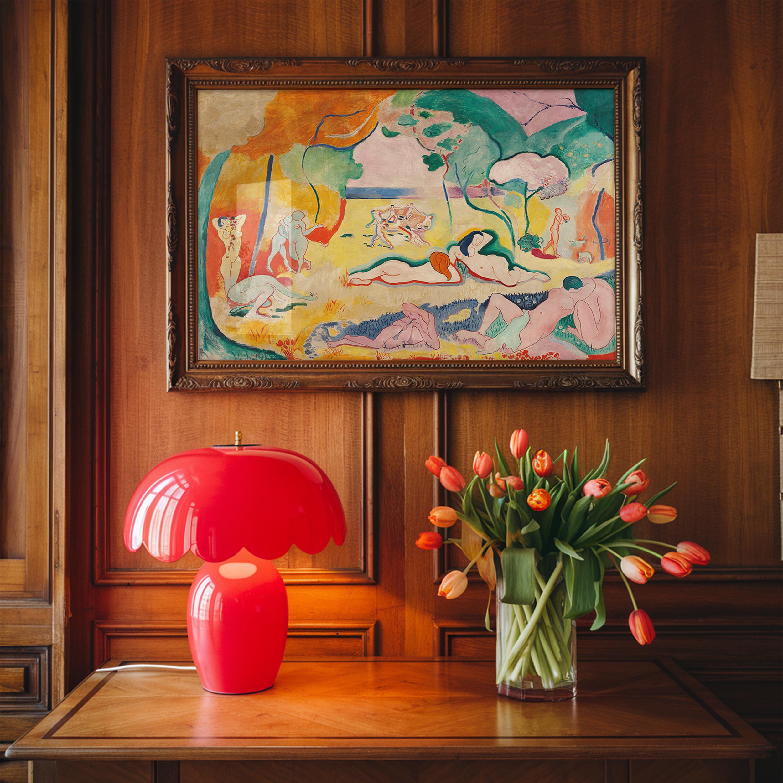 The Joy of Life by Henri Matisse, Vintage Red and Yellow Interior Art, Mid Century Modern Art, Gallery Decor, Art Lovers, Digital Download