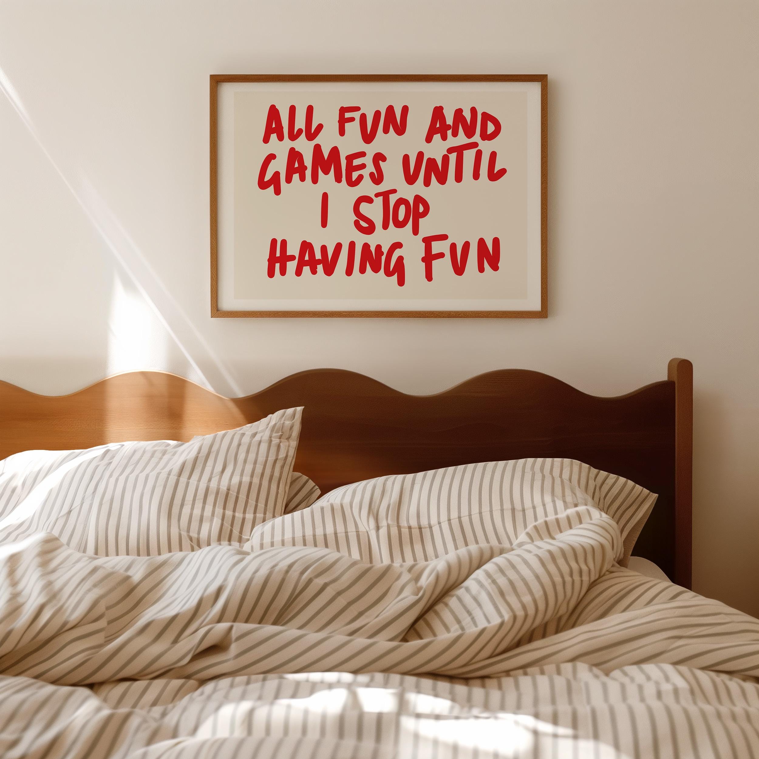 Retro Wall Art, Trendy Print, Retro Poster, Digital Print, Red Poster, Dorm Decor, Typography, Printable Art, Handwriting decor, funny art