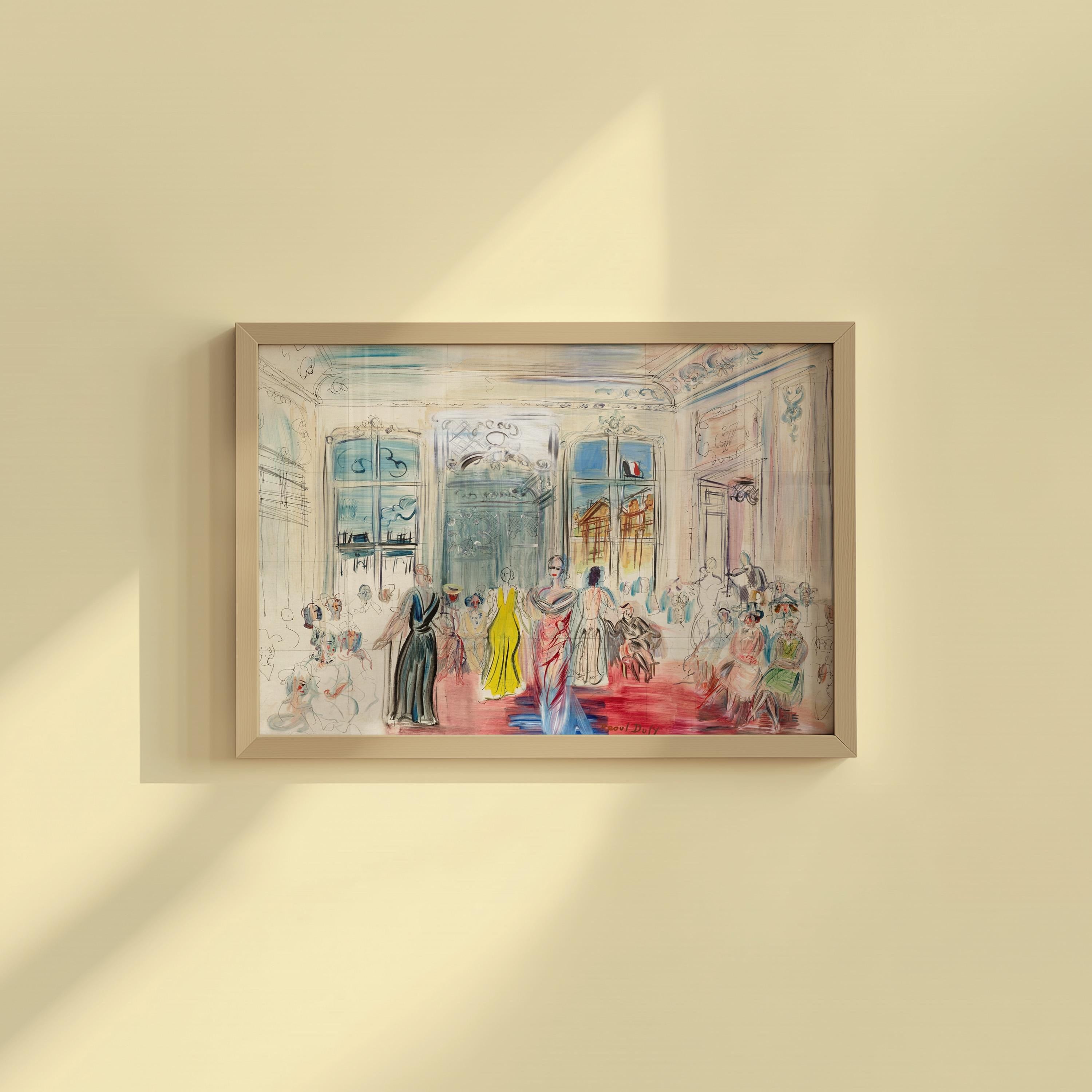 Vintage Fashion Poster, Retro Vintage Print, fashion Show Decor, Digital Download, Paris Art Print, Girls Room Art, Dufy Art Print