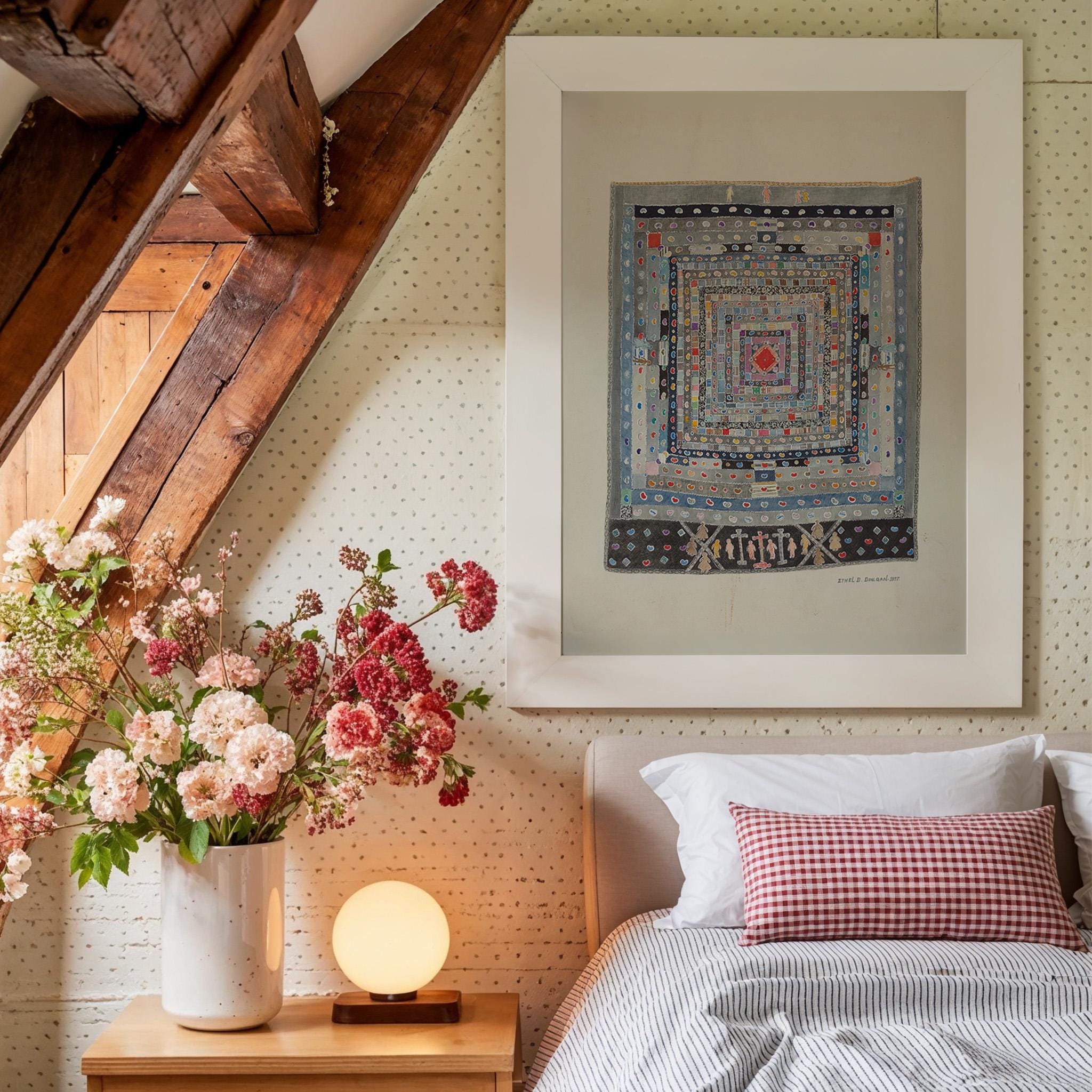 Antique Textile Wall Art | RUG Pattern Wall Art | Vintage Tapestry Print | Modern Farmhouse Wall Décor | Vintage Rug Digital PRINTABLE