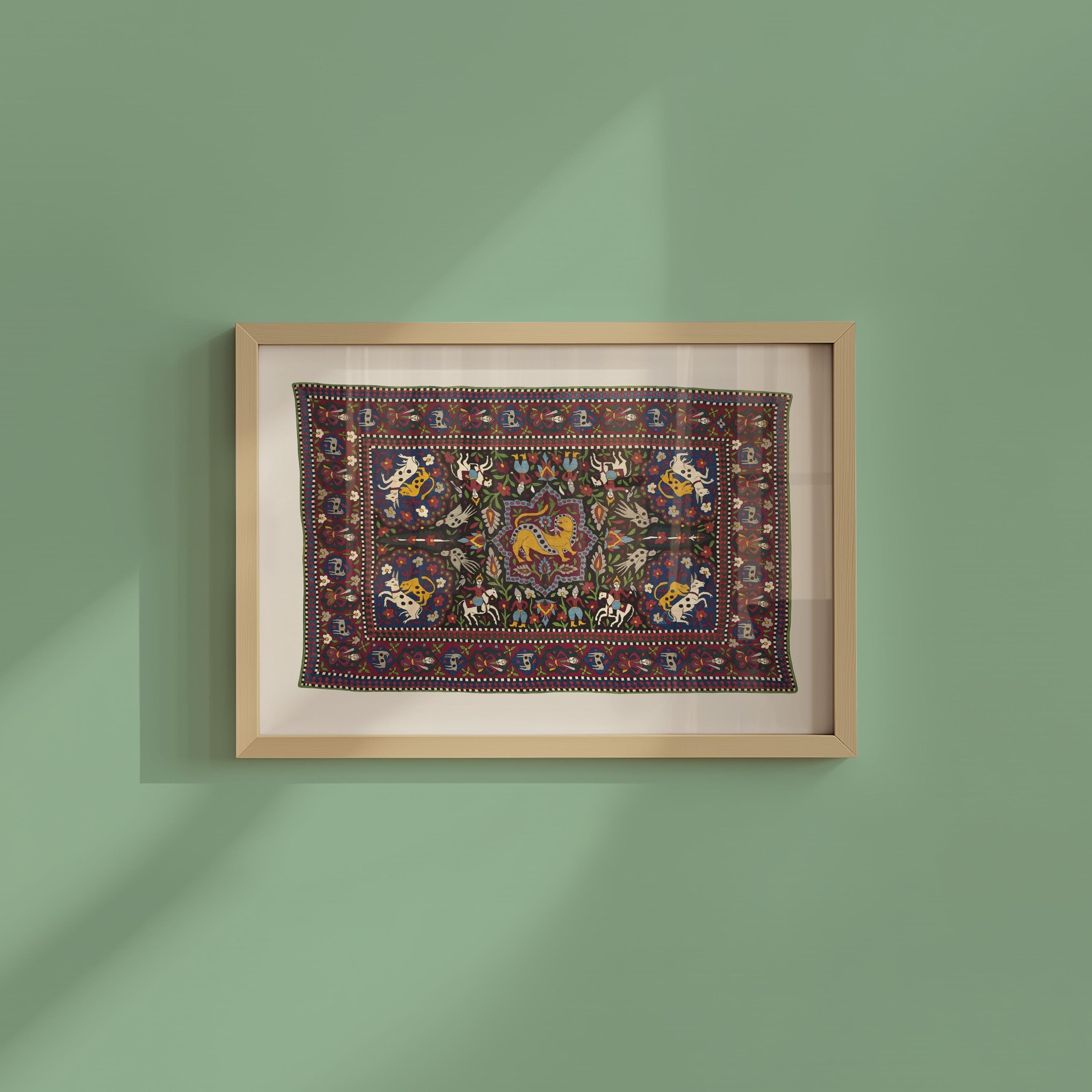 Antique Textile Wall Art | RUG Pattern Wall Art | Vintage Tapestry Print | Modern Wall Décor | Vintage Rug Digital Download