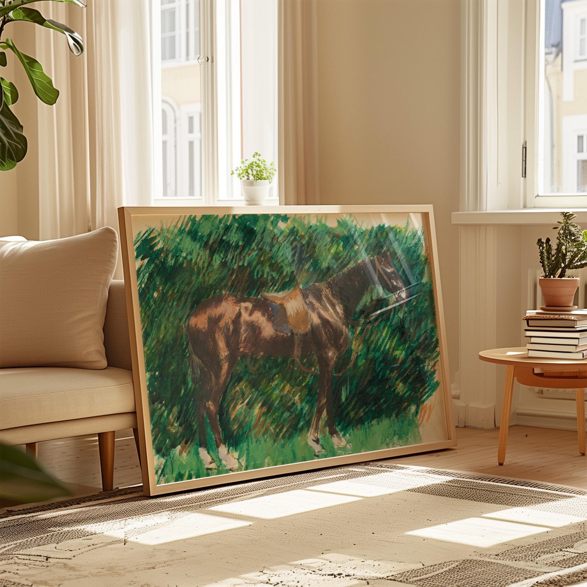 Un Cheval Horizontal Art Print Horse Digital Download
