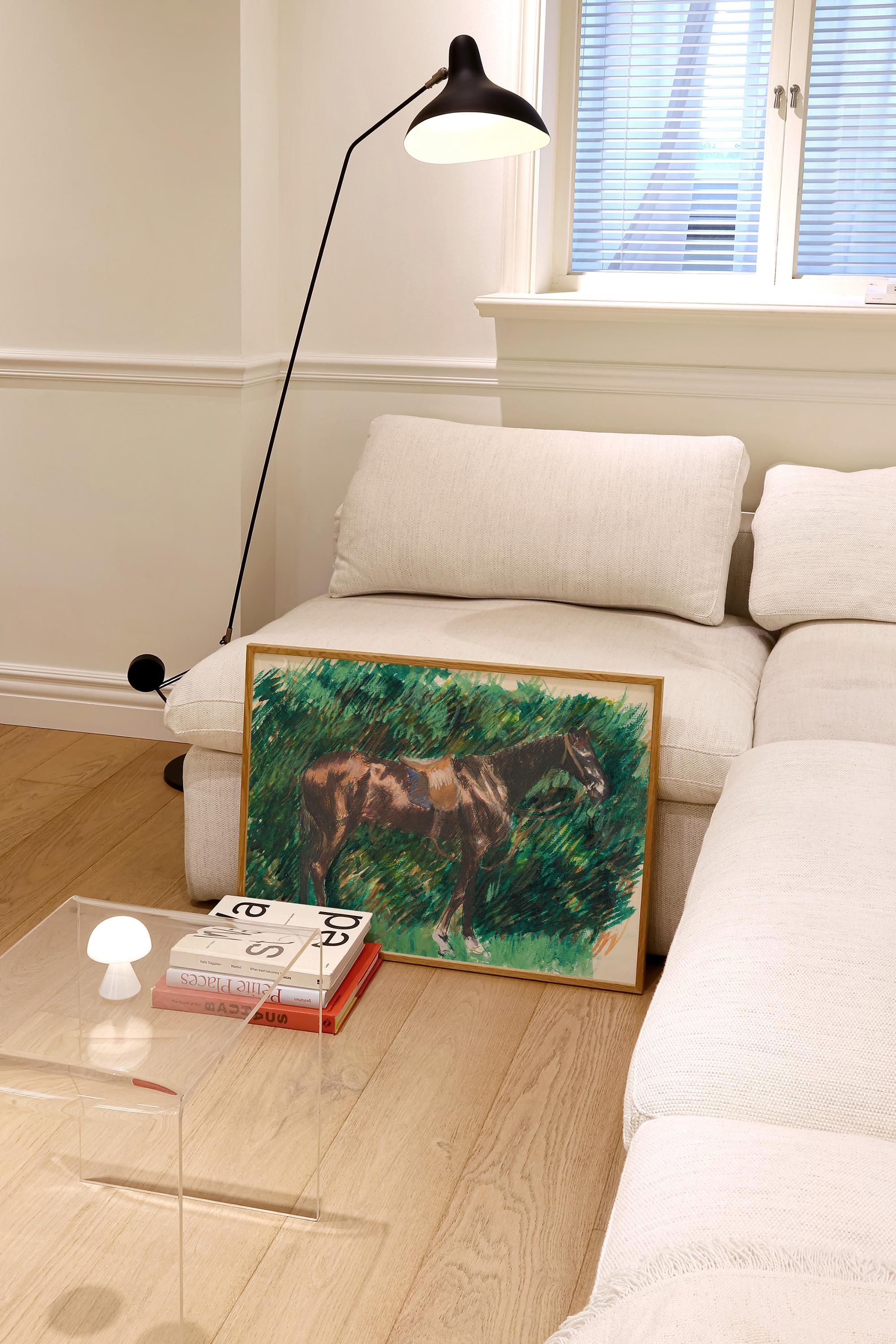 Un Cheval Horizontal Art Print Horse Digital Download