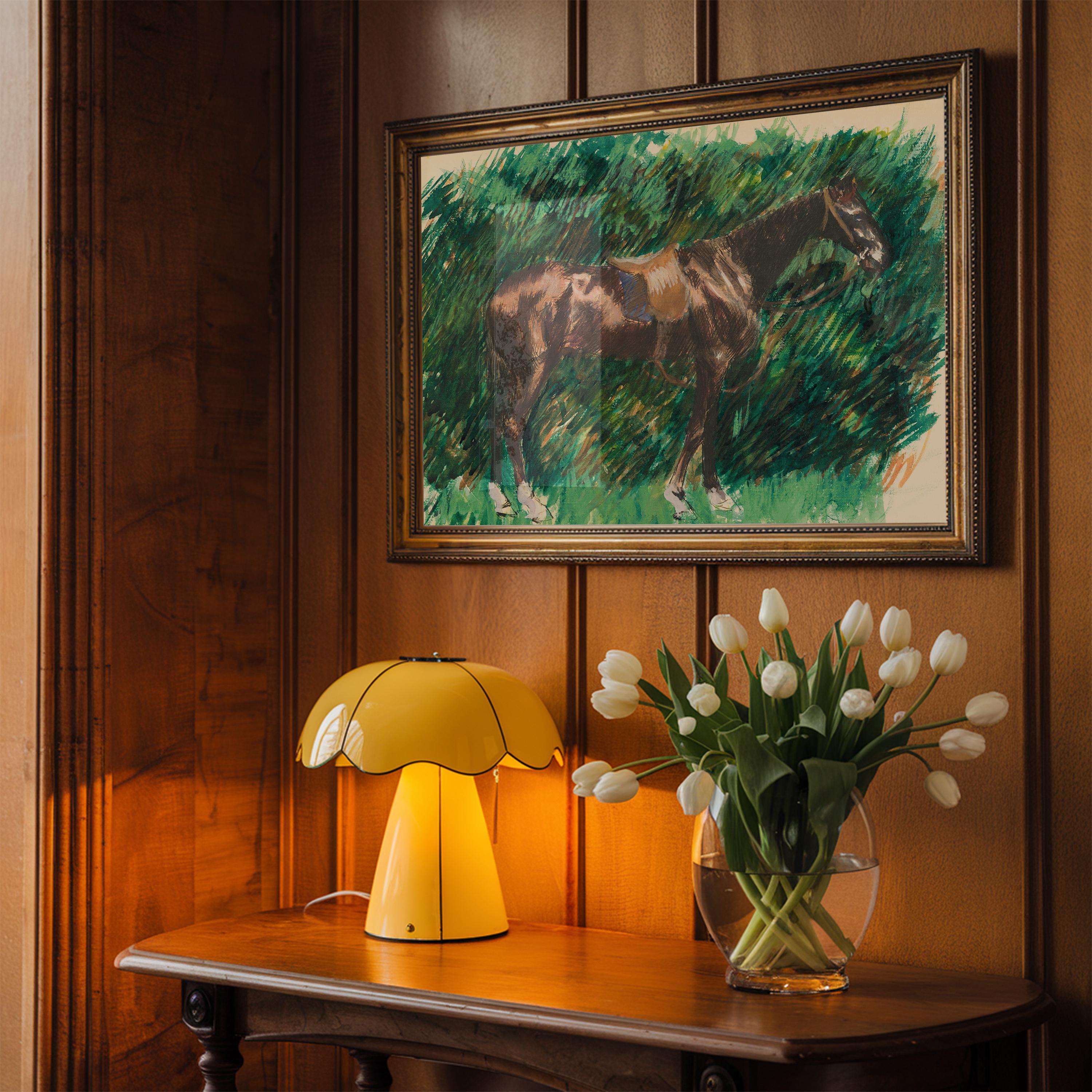 Un Cheval Horizontal Art Print Horse Digital Download