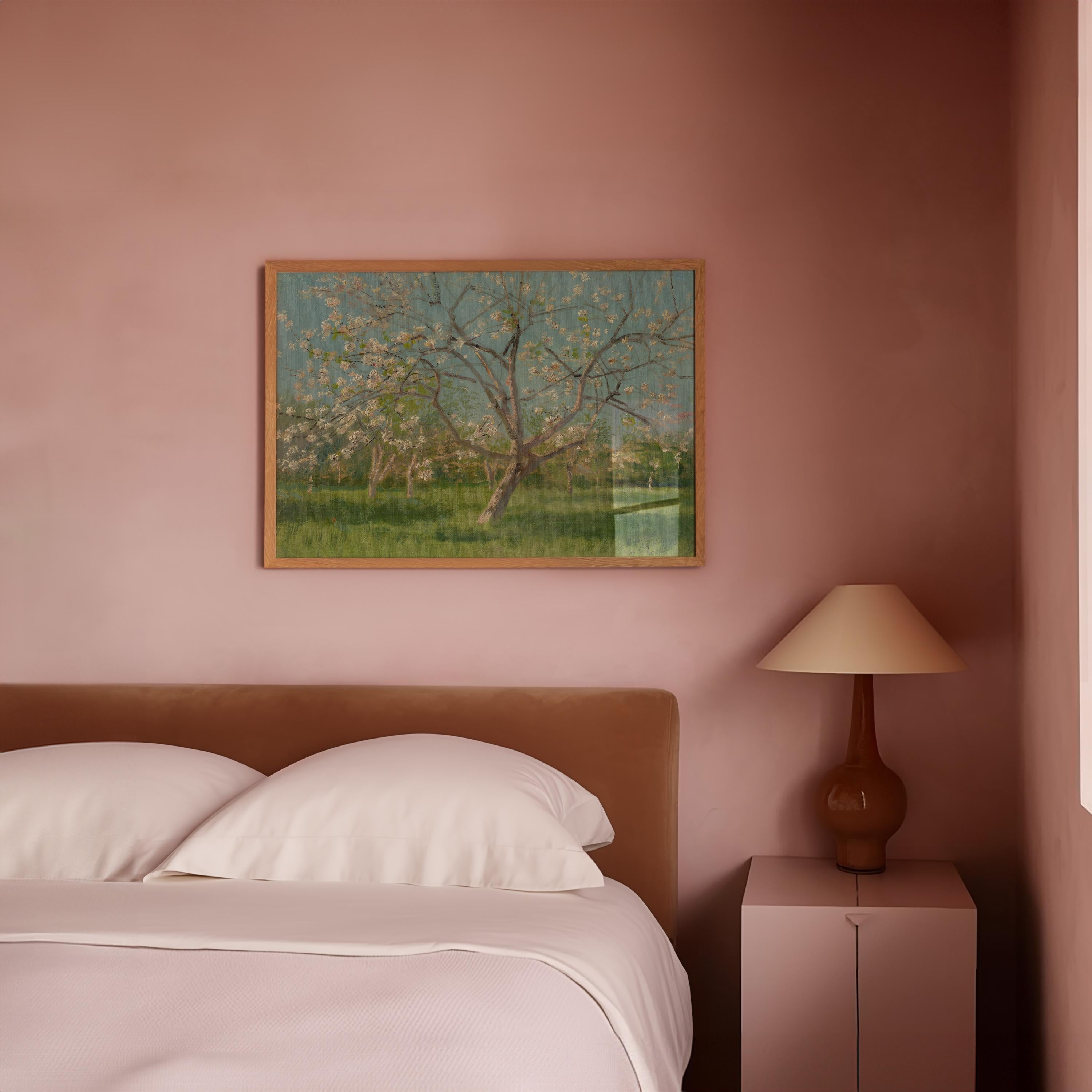 Study of Blooming Trees Horizontal Art Print (Digital Download)