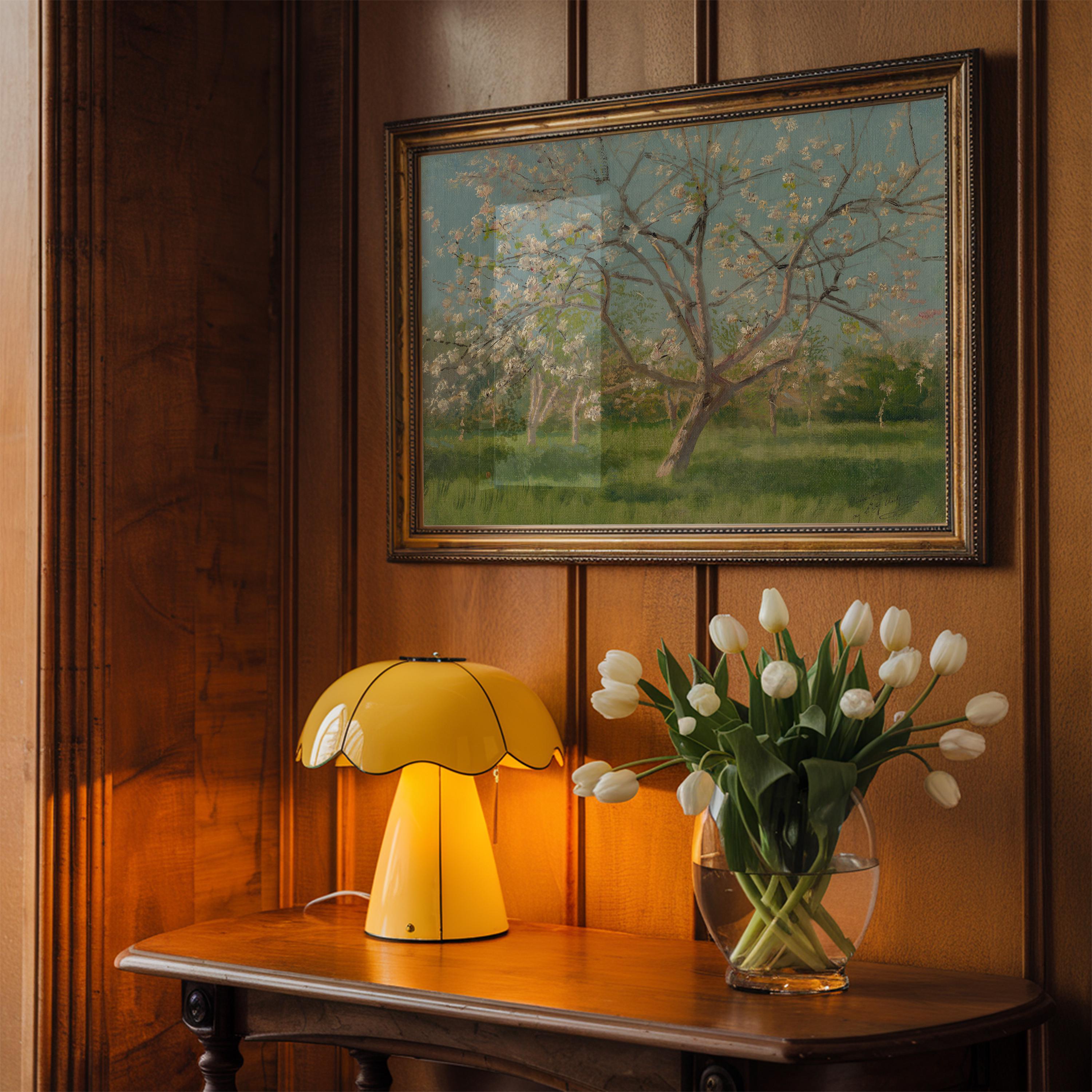 Study of Blooming Trees Horizontal Art Print (Digital Download)