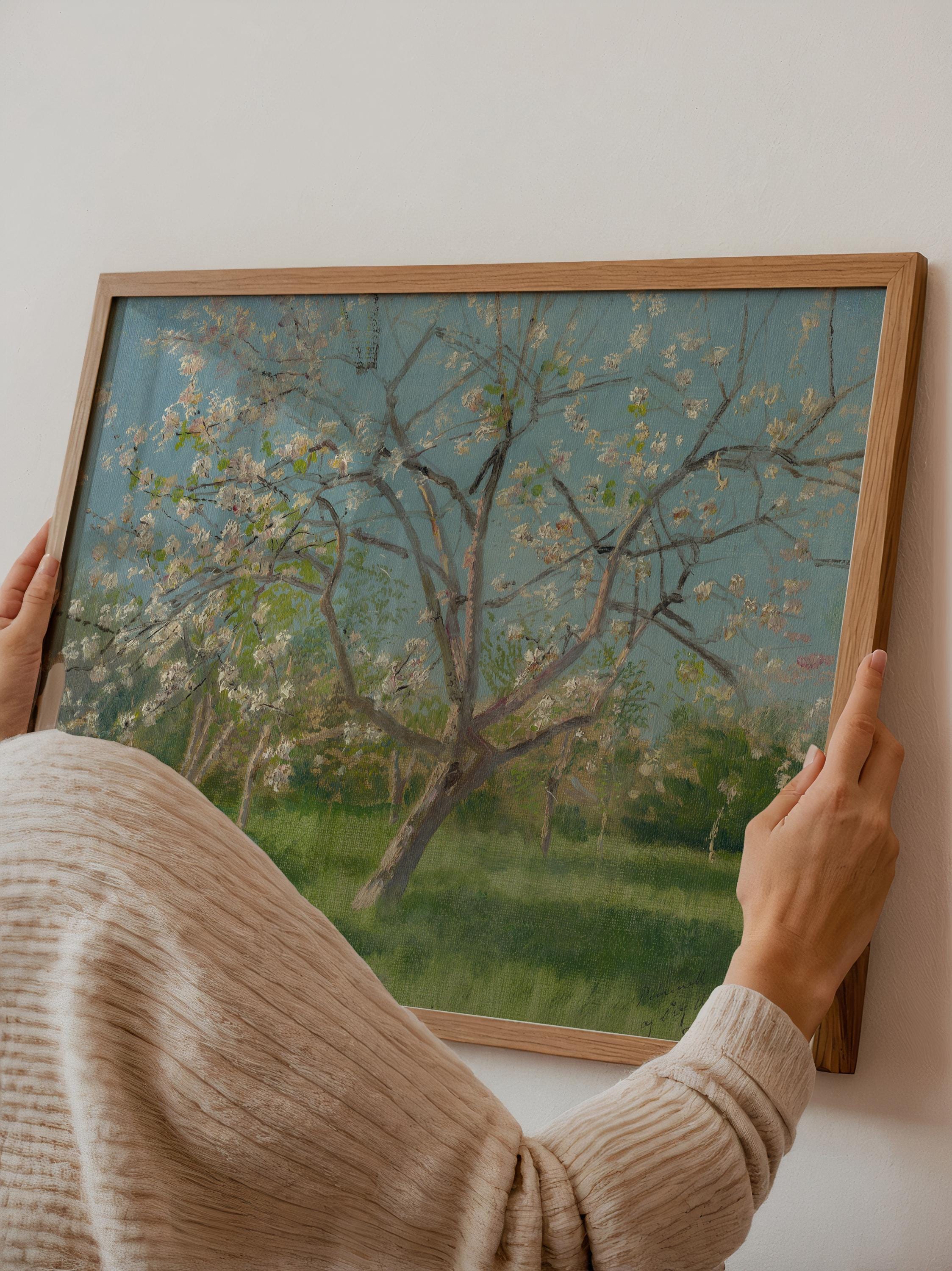 Study of Blooming Trees Horizontal Art Print (Digital Download)