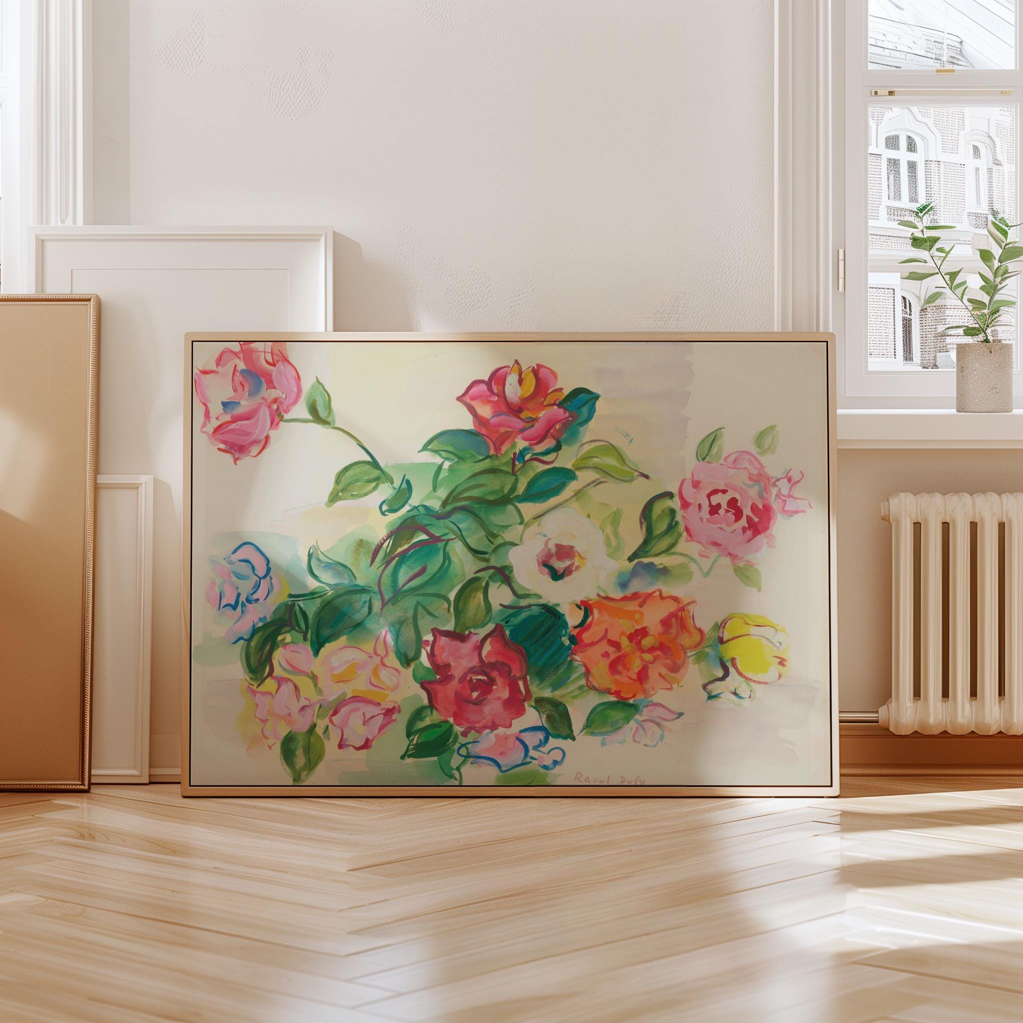 Bouquet De Roses Horizontal Art Print (Digital Download)