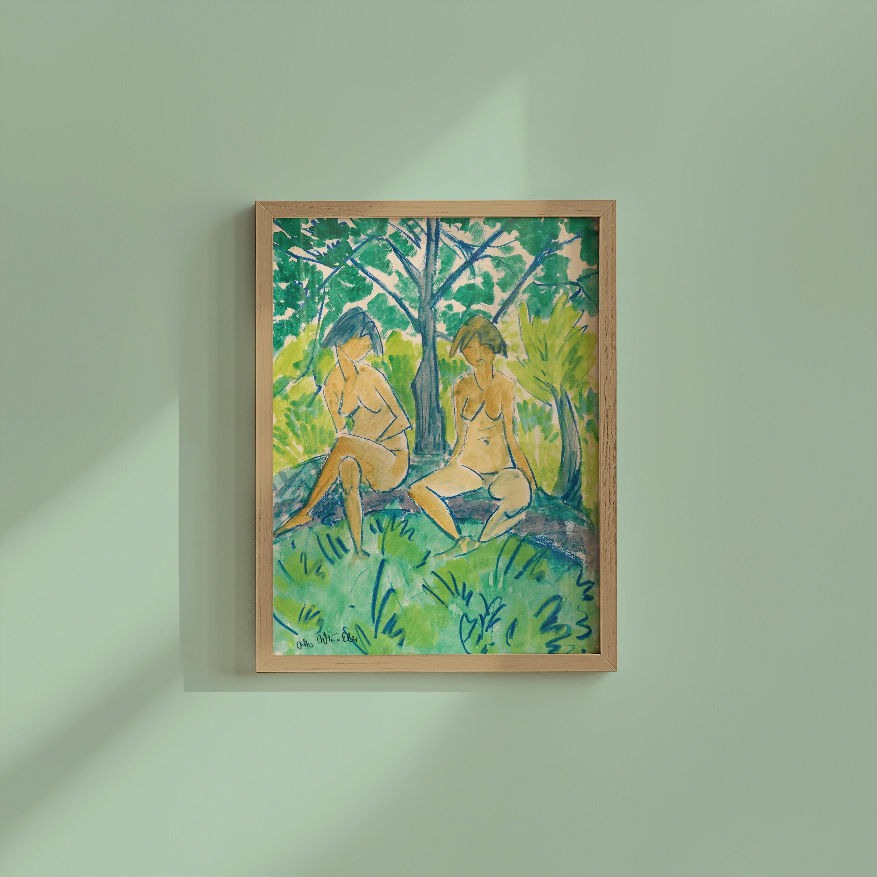 Zwei Mädchenakte Vertical Art Print (Digital Download)