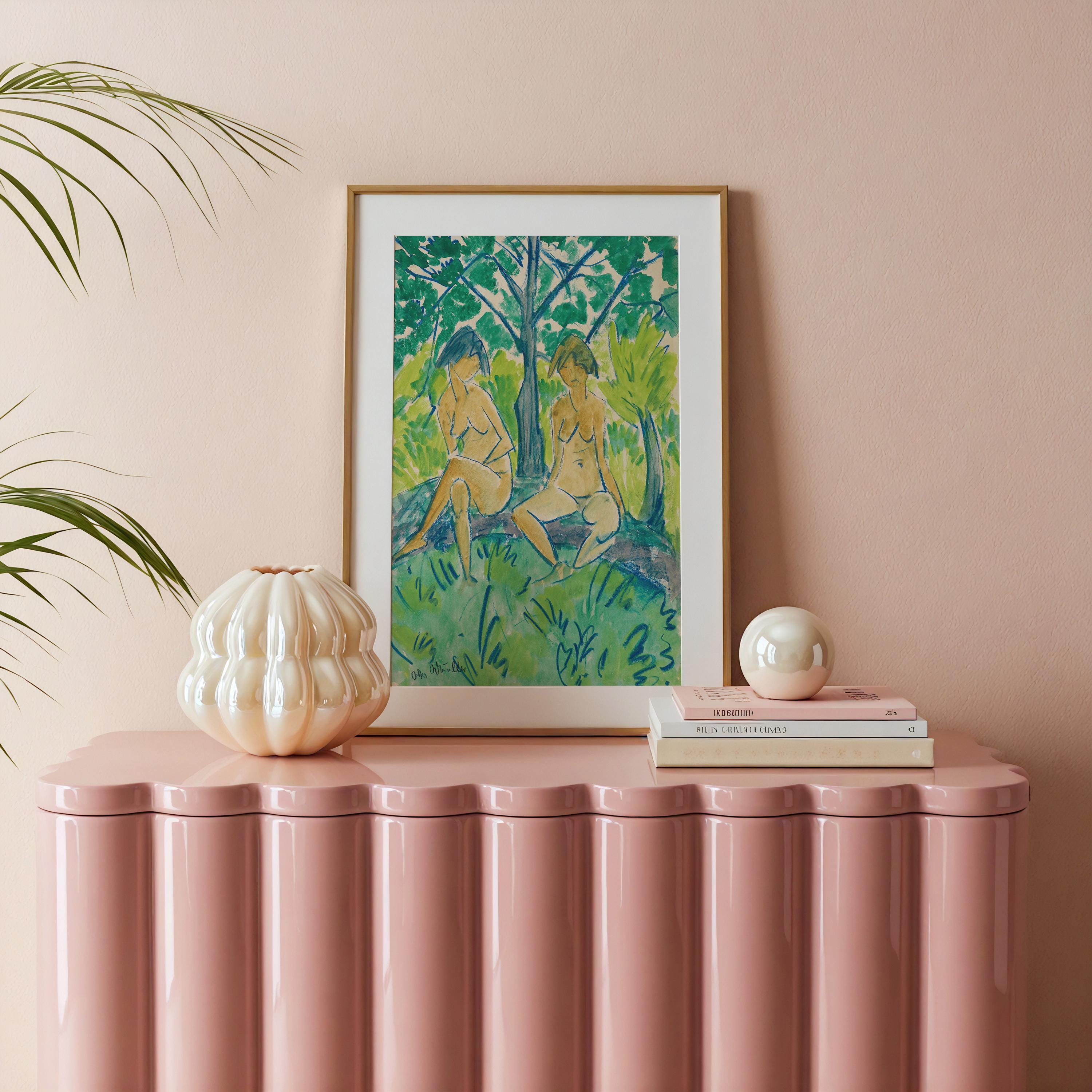 Zwei Mädchenakte Vertical Art Print (Digital Download)