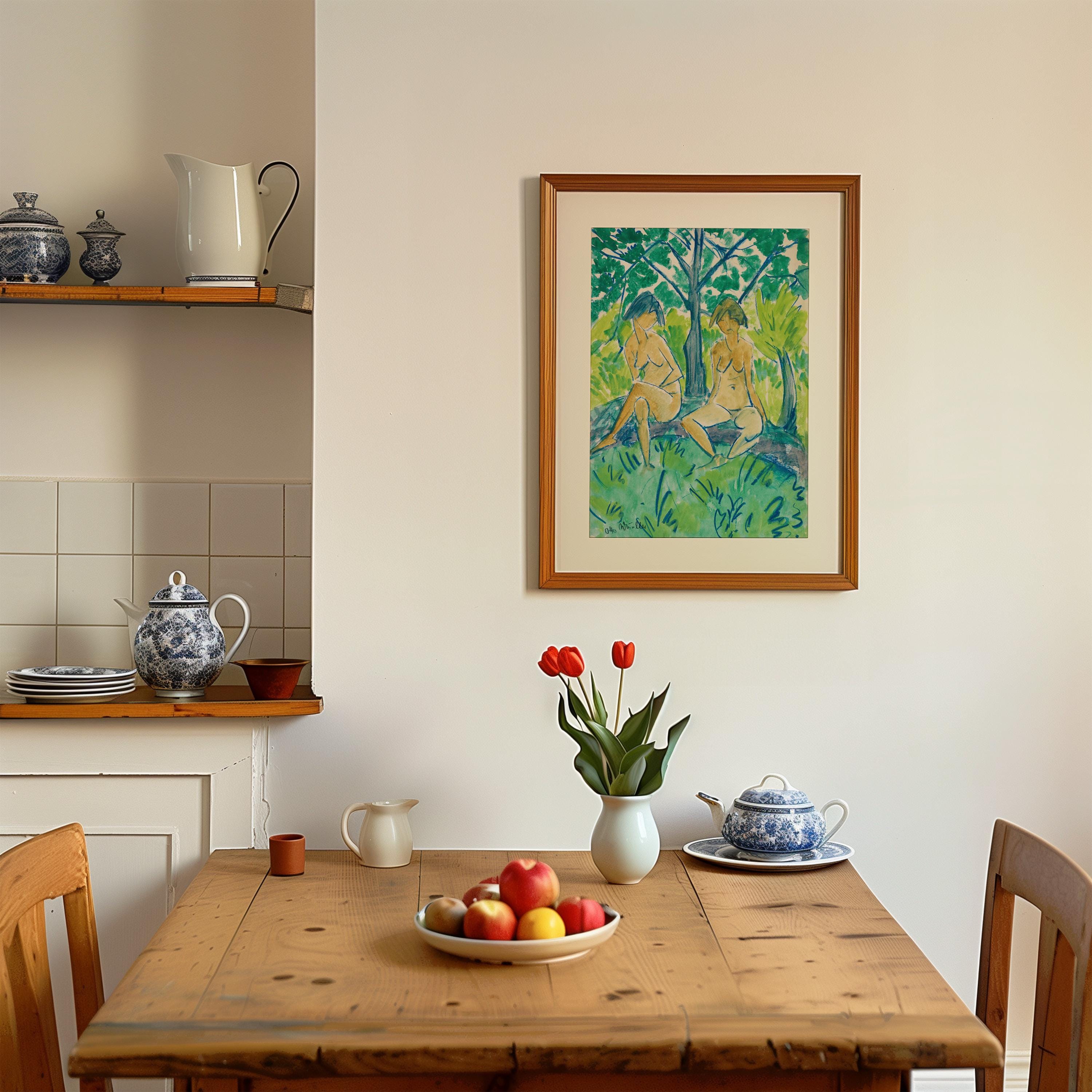 Zwei Mädchenakte Vertical Art Print (Digital Download)