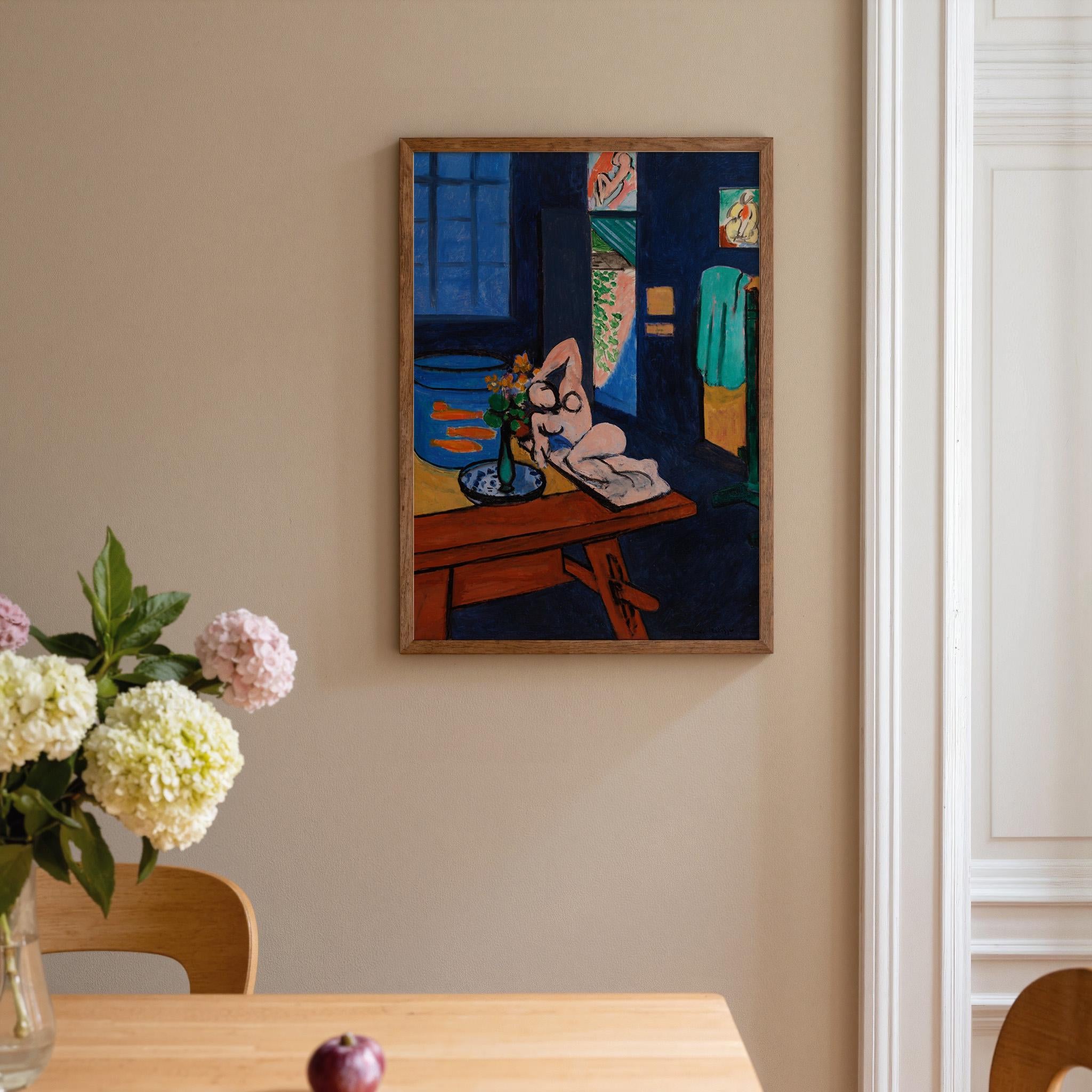 Studio with Goldfish Vertical Art Print Digital Art Print