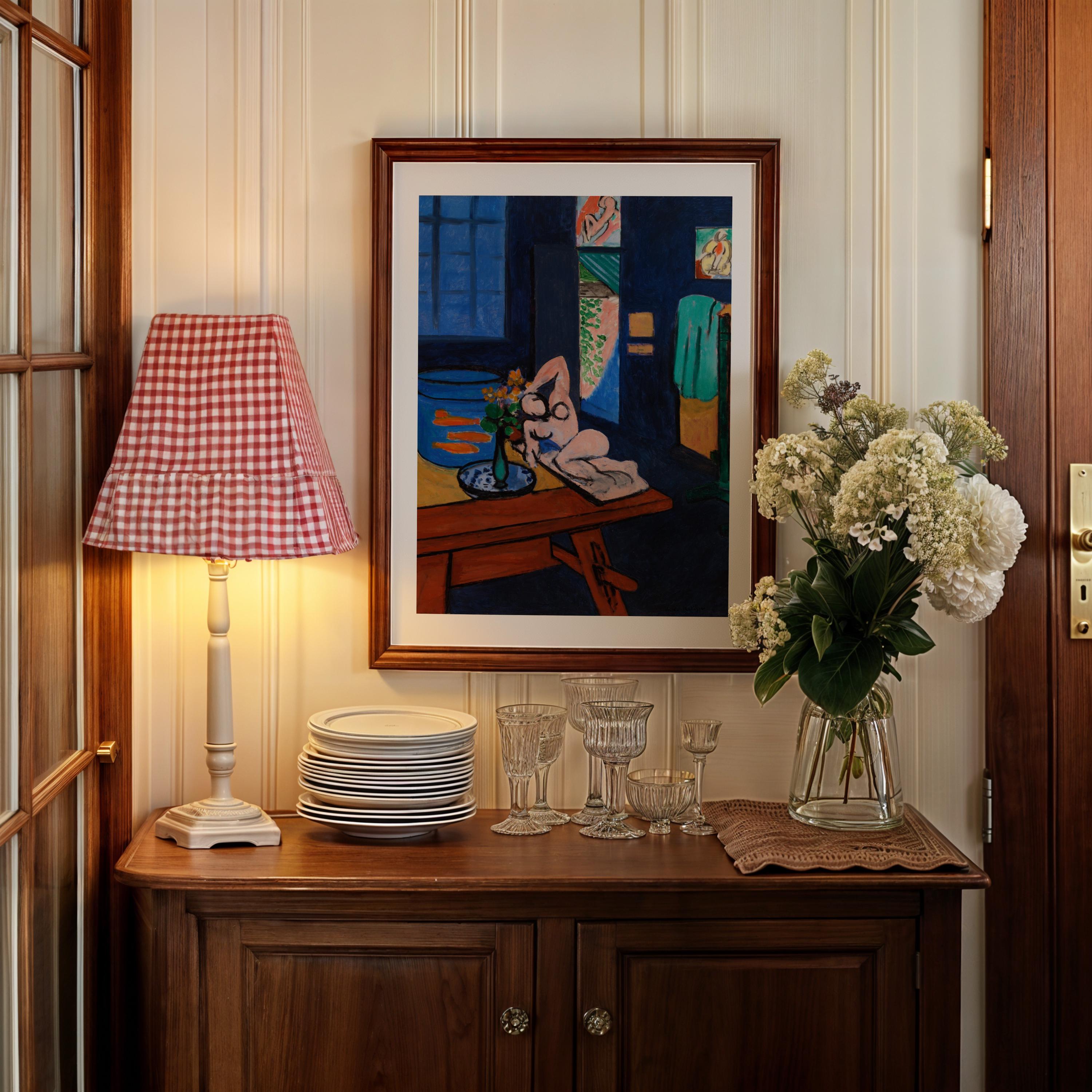Studio with Goldfish Vertical Art Print Digital Art Print