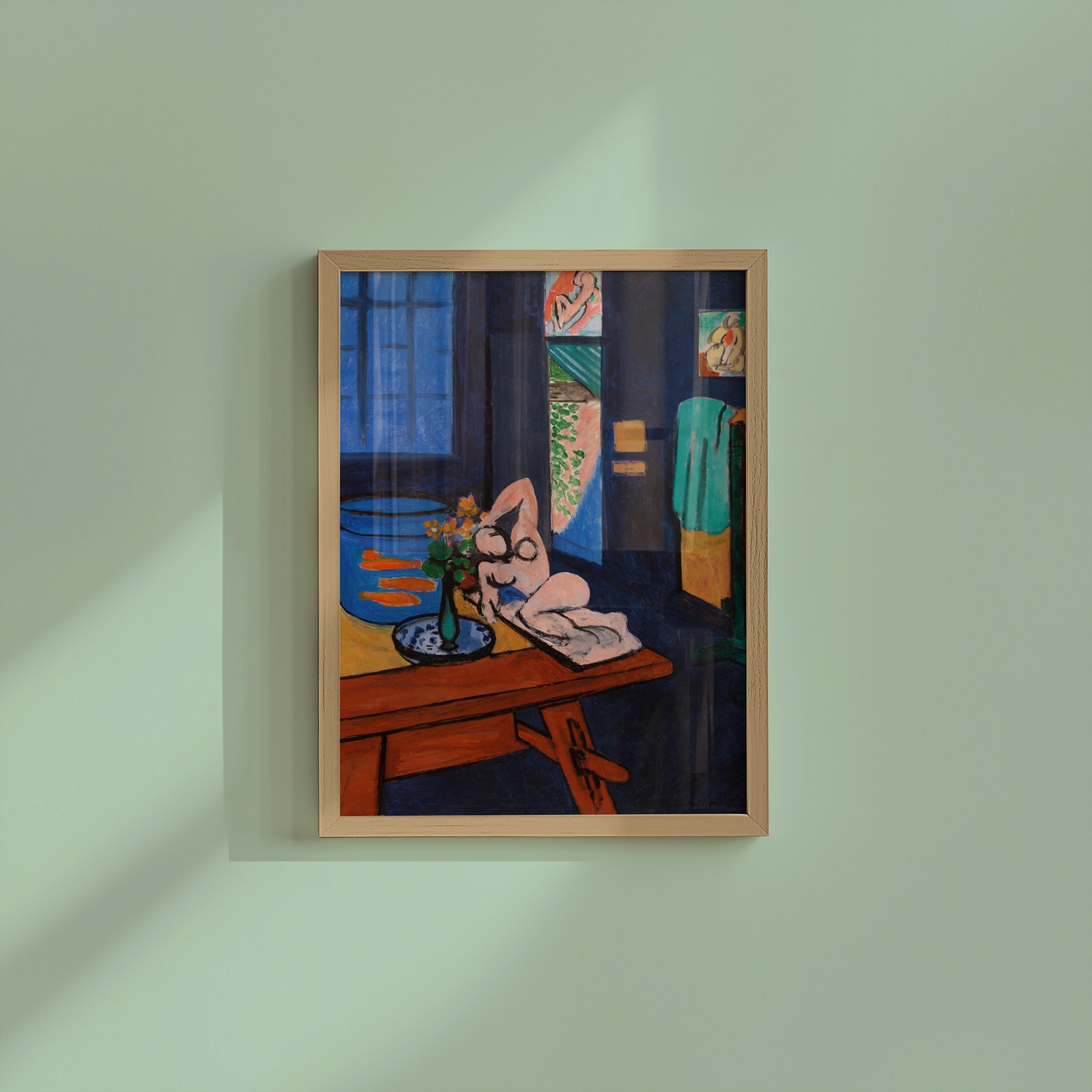 Studio with Goldfish Vertical Art Print Digital Art Print