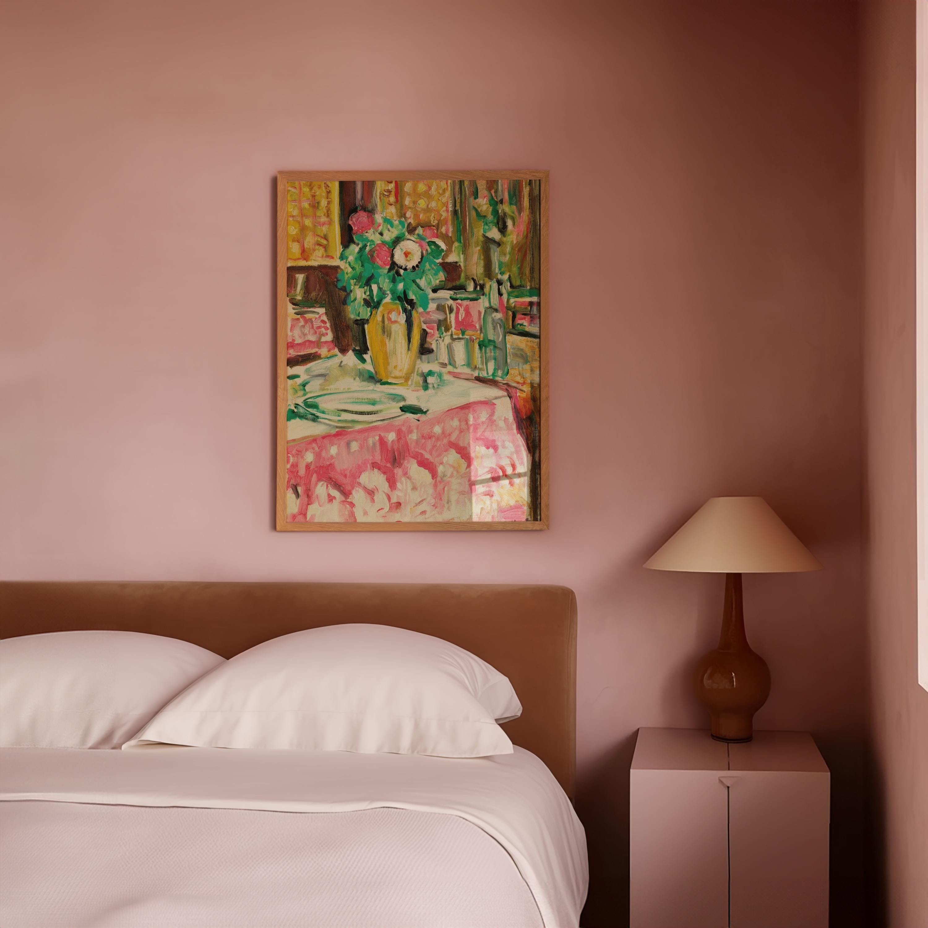 Still Life with Roses in an Interior Vertical Art Print Digital Download