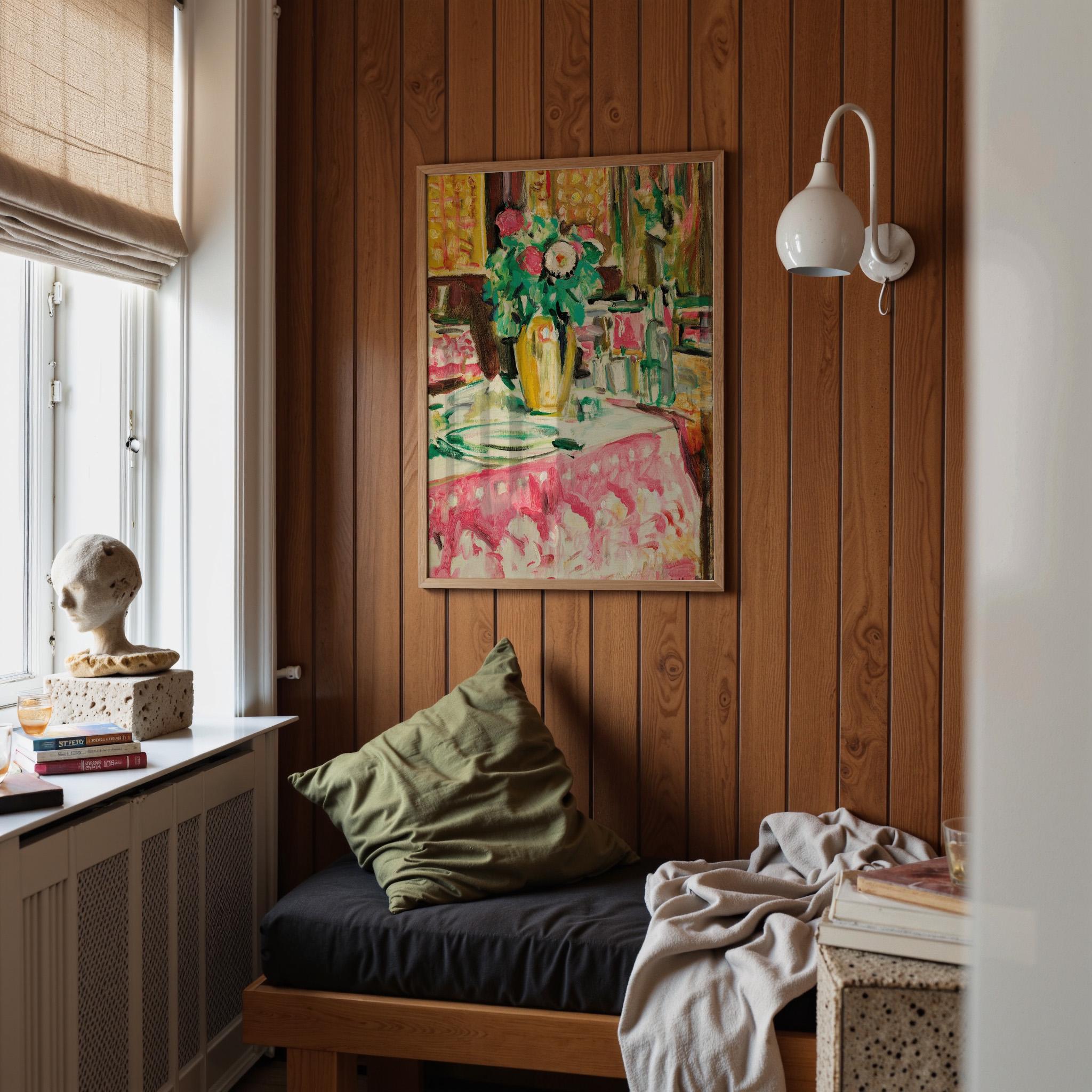 Still Life with Roses in an Interior Vertical Art Print Digital Download