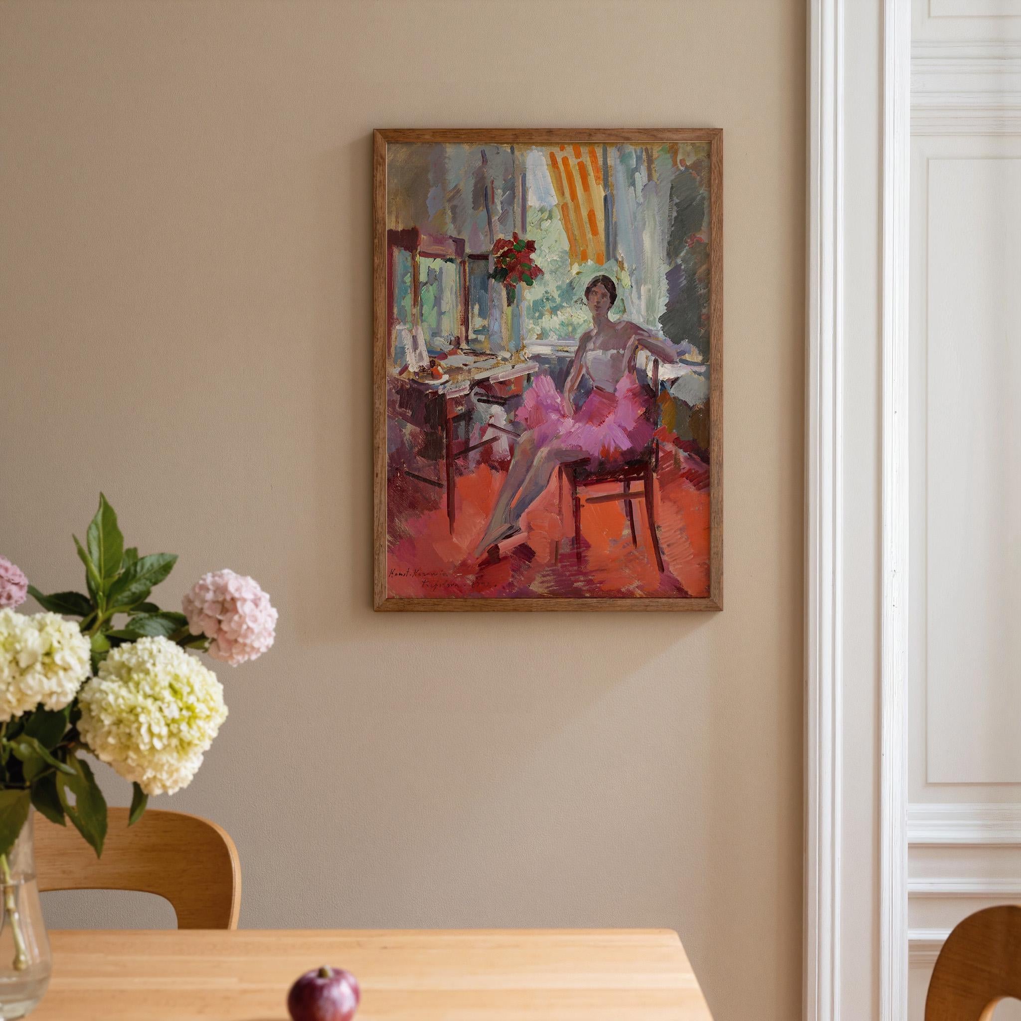 Portrait of a Ballerina Vertical Art Print Digital Download