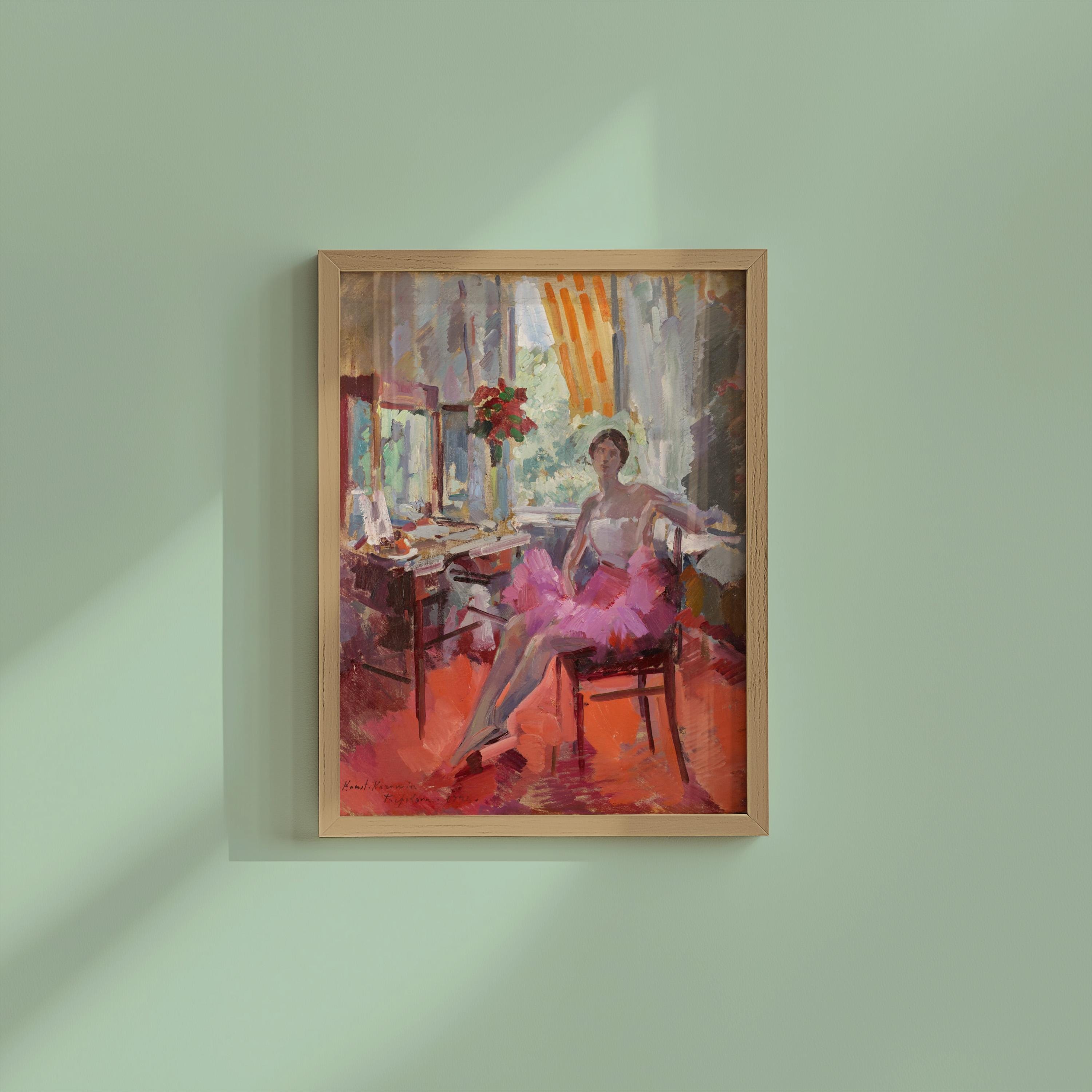 Portrait of a Ballerina Vertical Art Print Digital Download