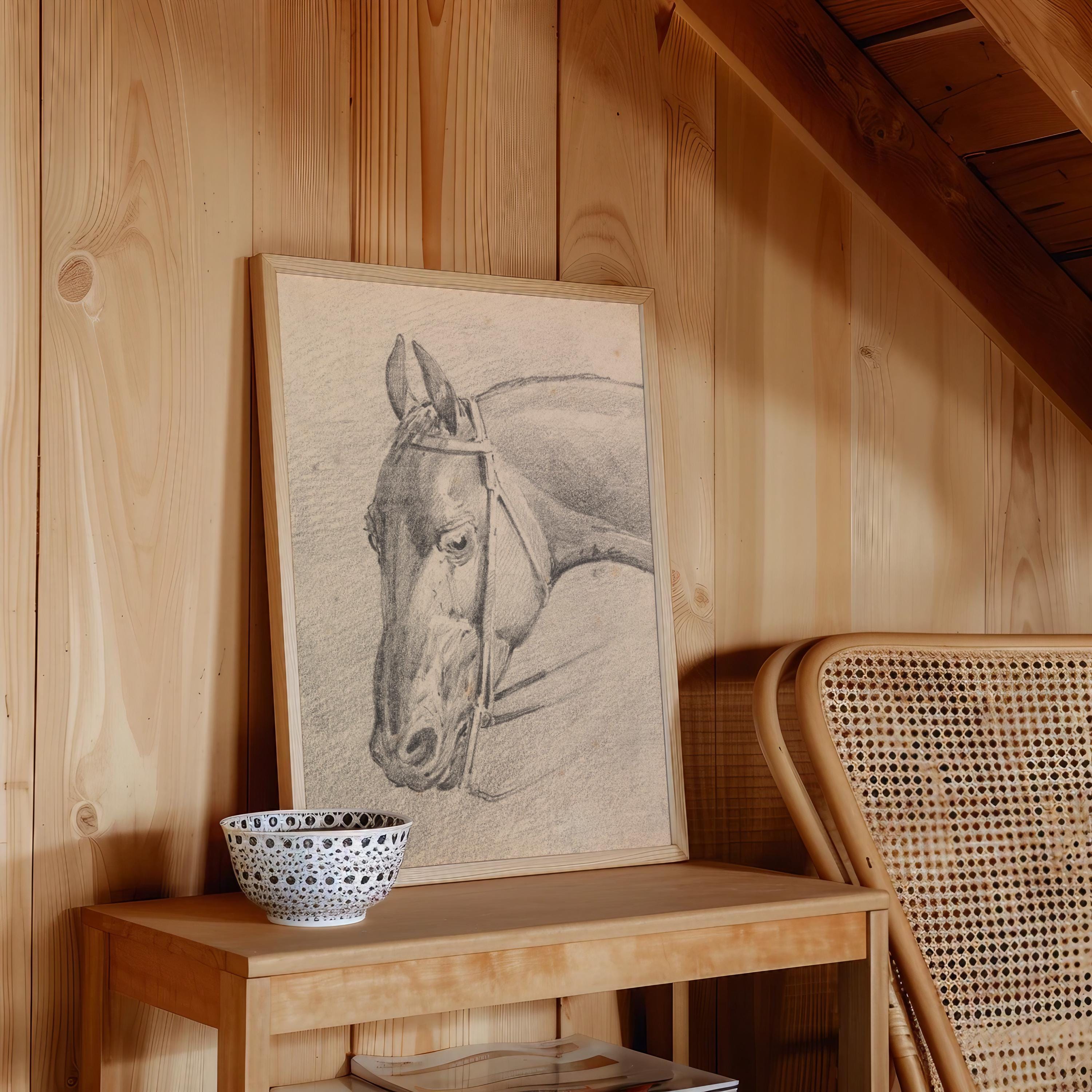 Head of Horse Vertical Art Print Digital Download