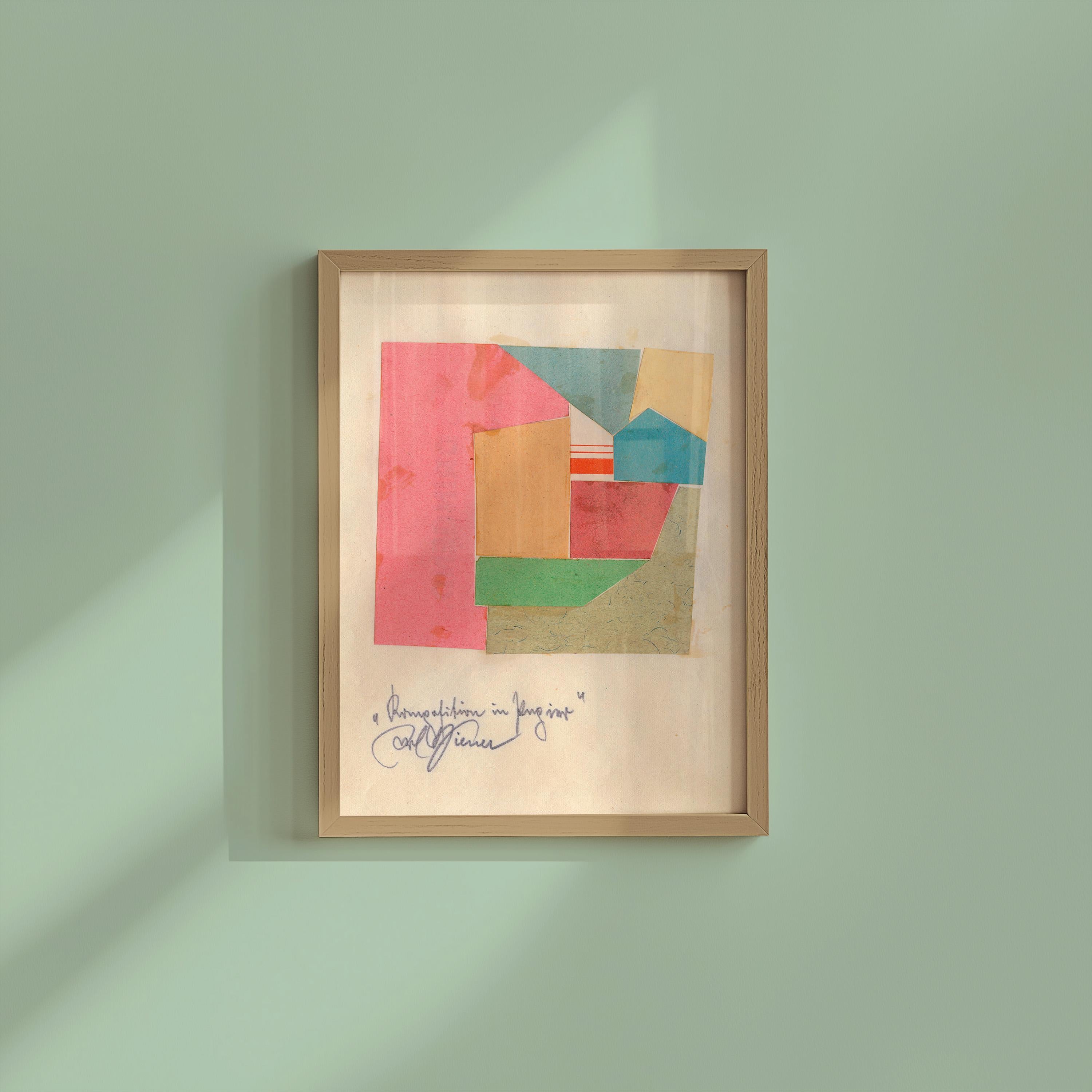 Komposition in Papier Vertical Art Print Digital Download