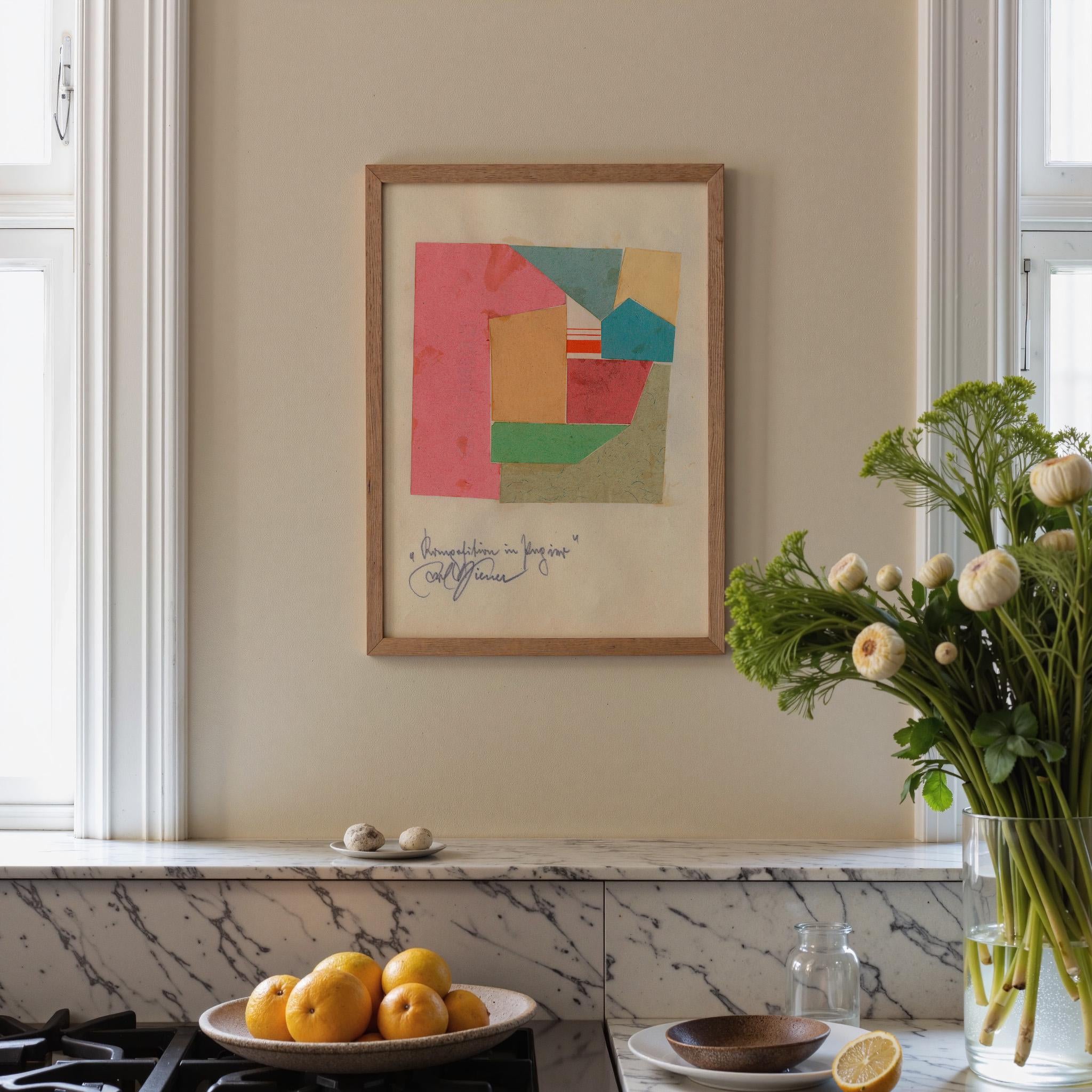 Komposition in Papier Vertical Art Print Digital Download
