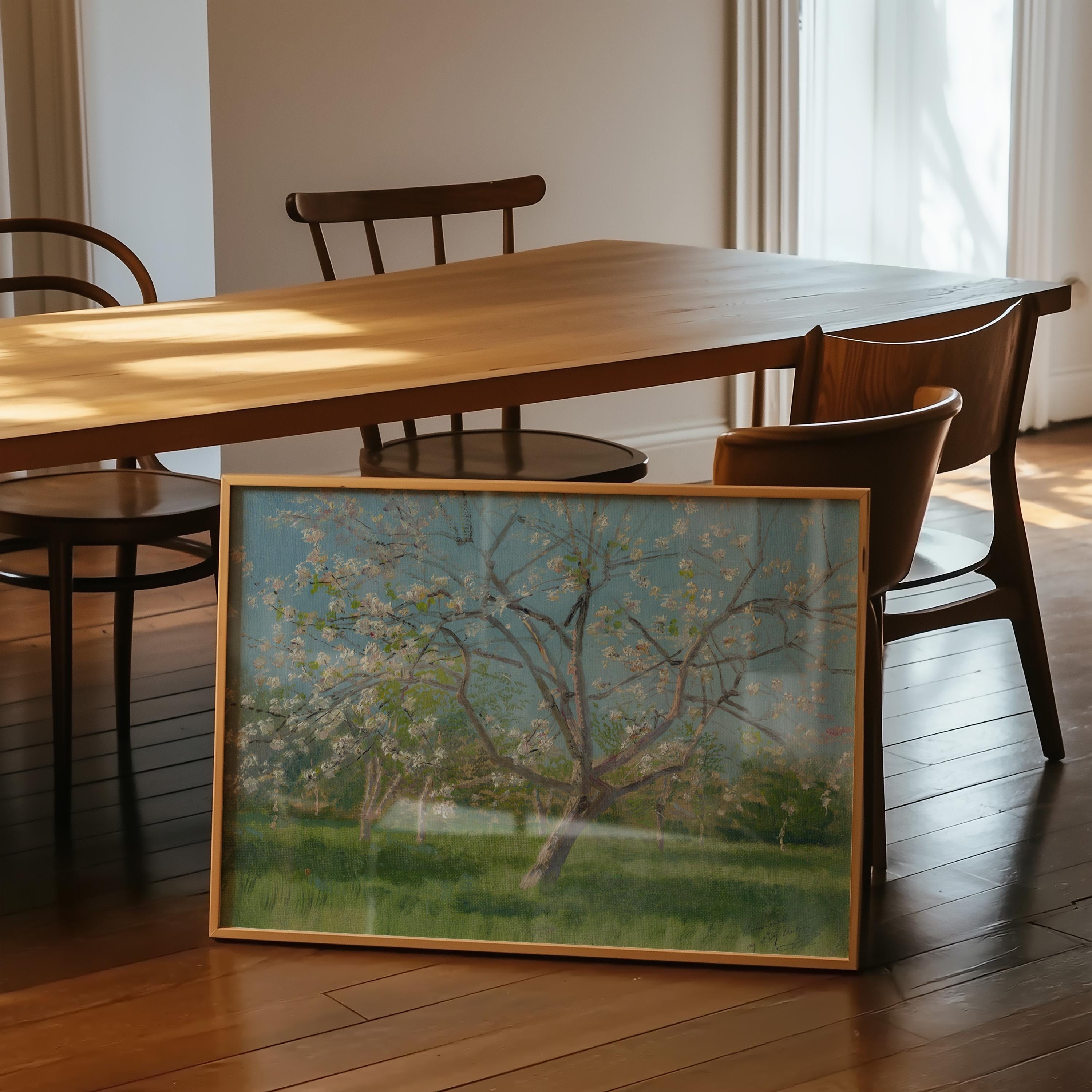 Study of Blooming Trees Horizontal Art Print (Digital Download)