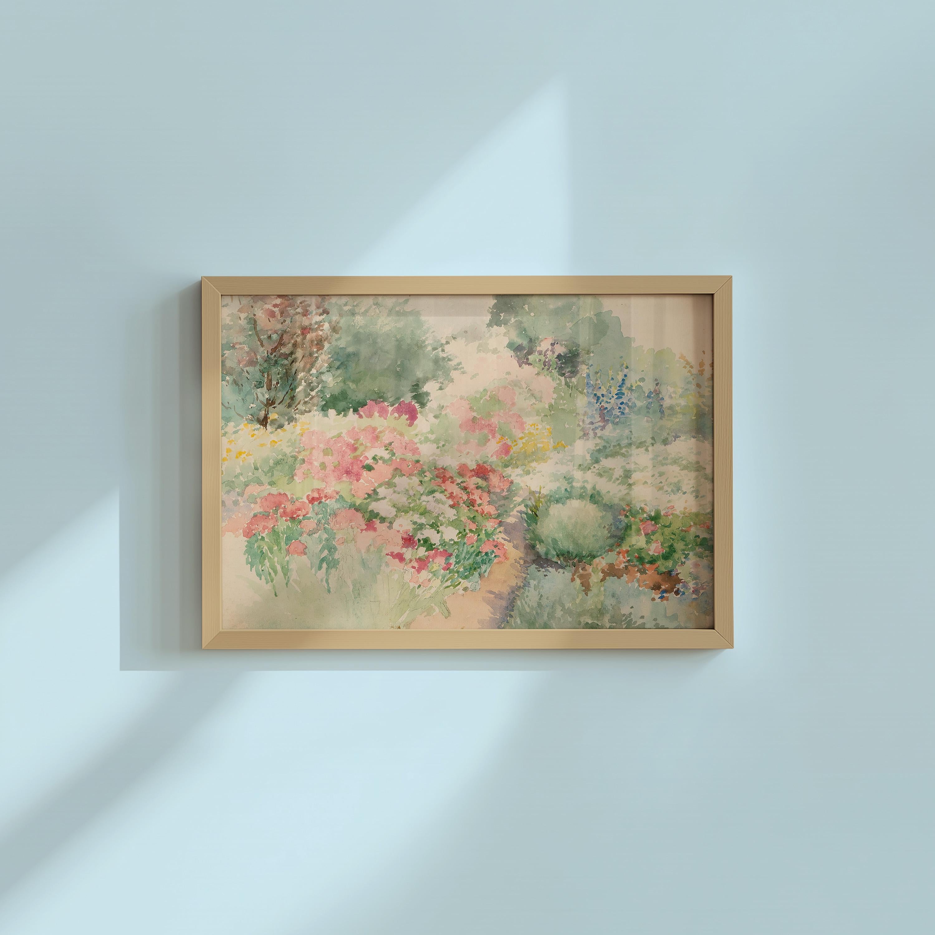 Flower Garden Horizontal Art Print (Digital Download)