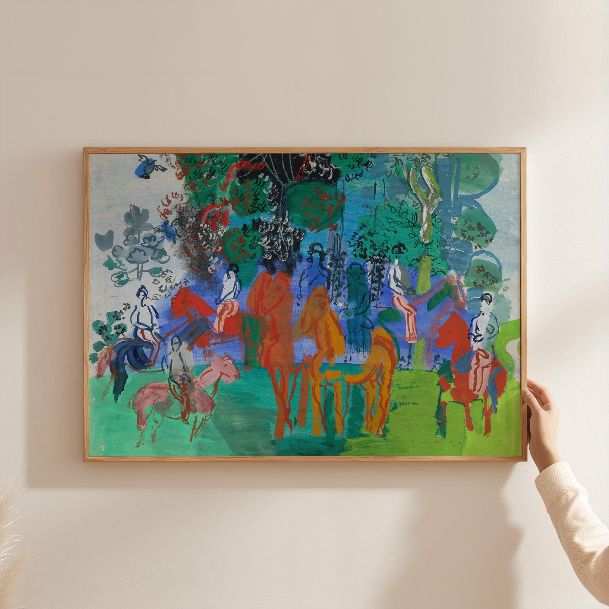 Cavaliers Sous Bois Horizontal Art Print Digital Download