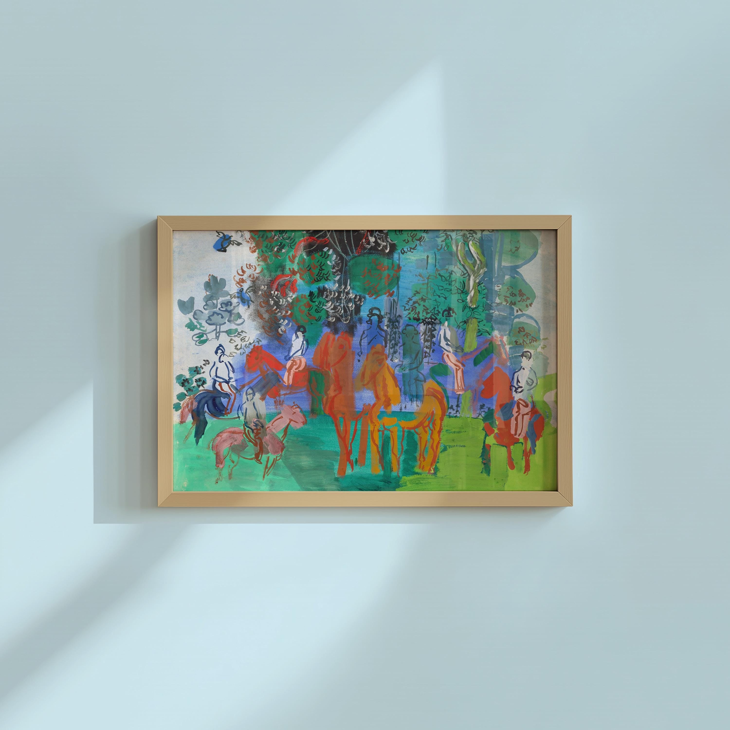 Cavaliers Sous Bois Horizontal Art Print Digital Download