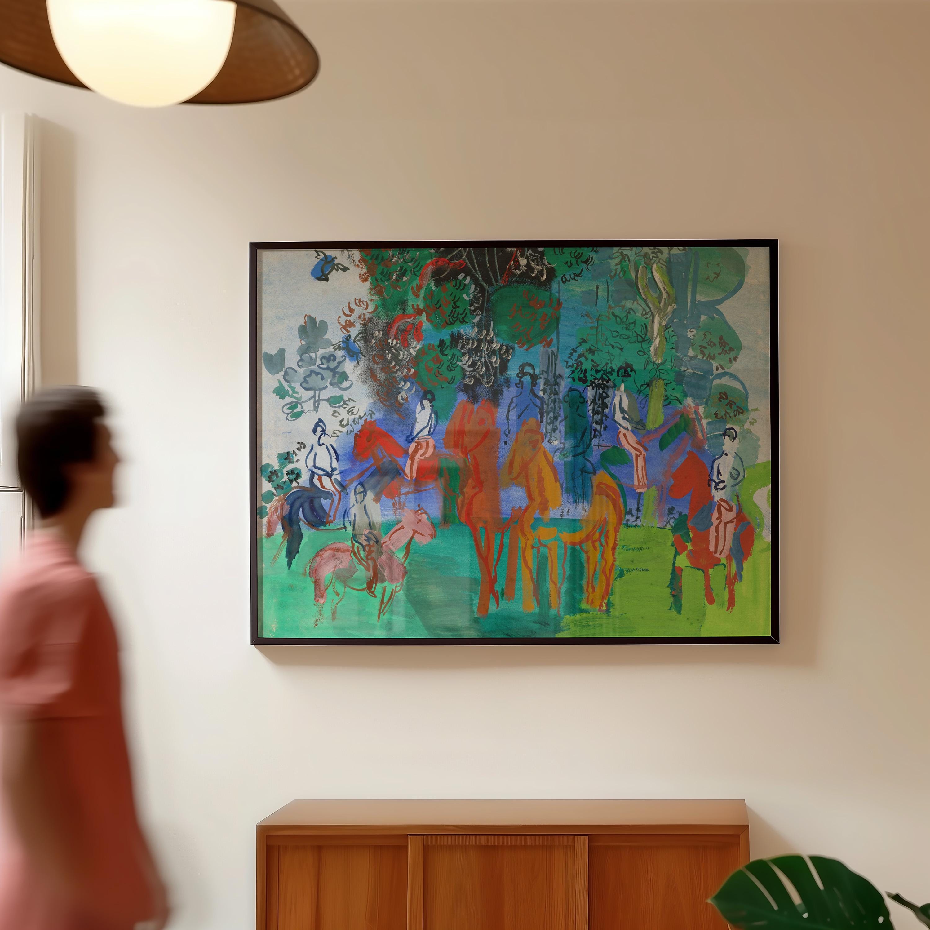 Cavaliers Sous Bois Horizontal Art Print Digital Download