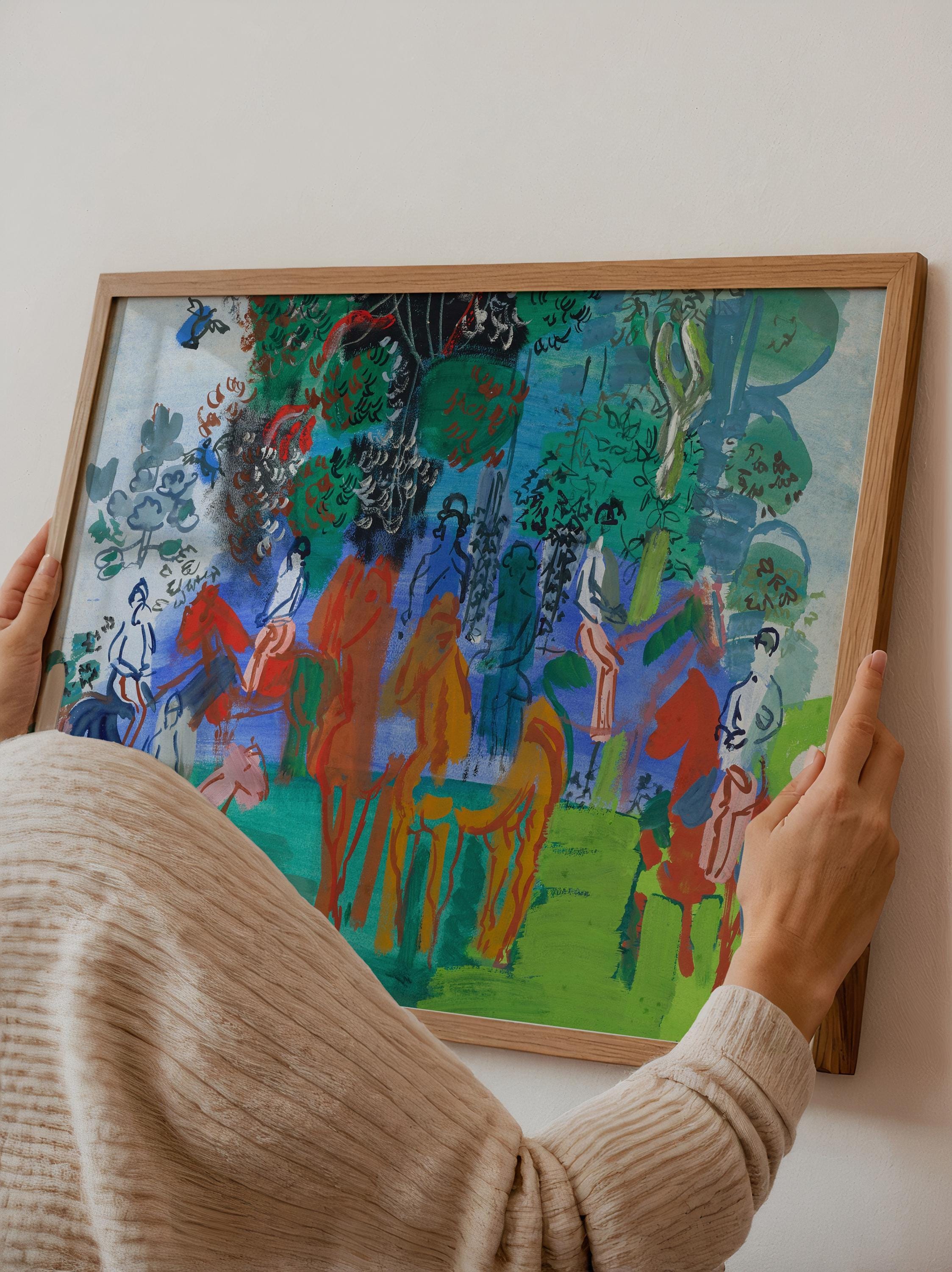 Cavaliers Sous Bois Horizontal Art Print Digital Download