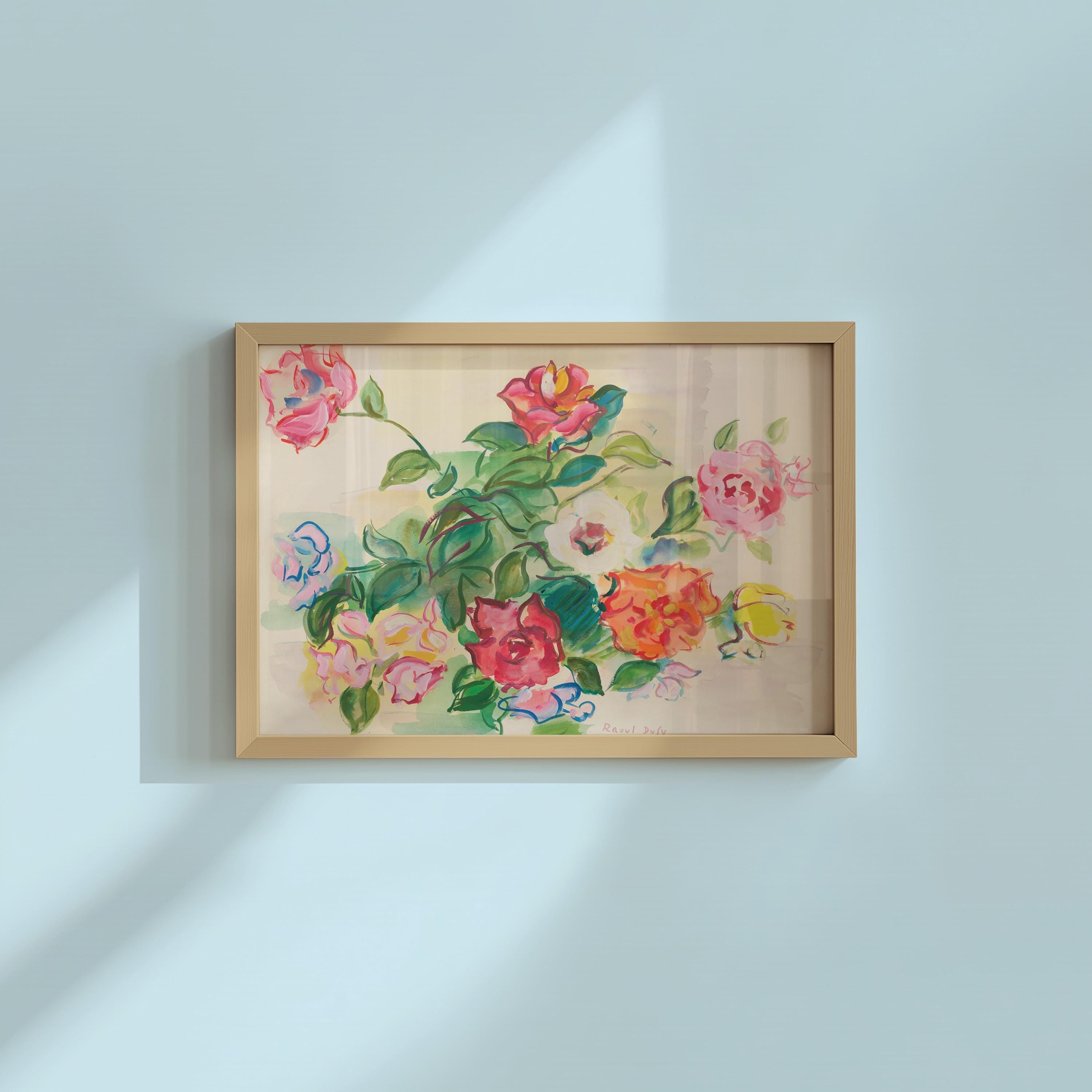 Bouquet De Roses Horizontal Art Print (Digital Download)