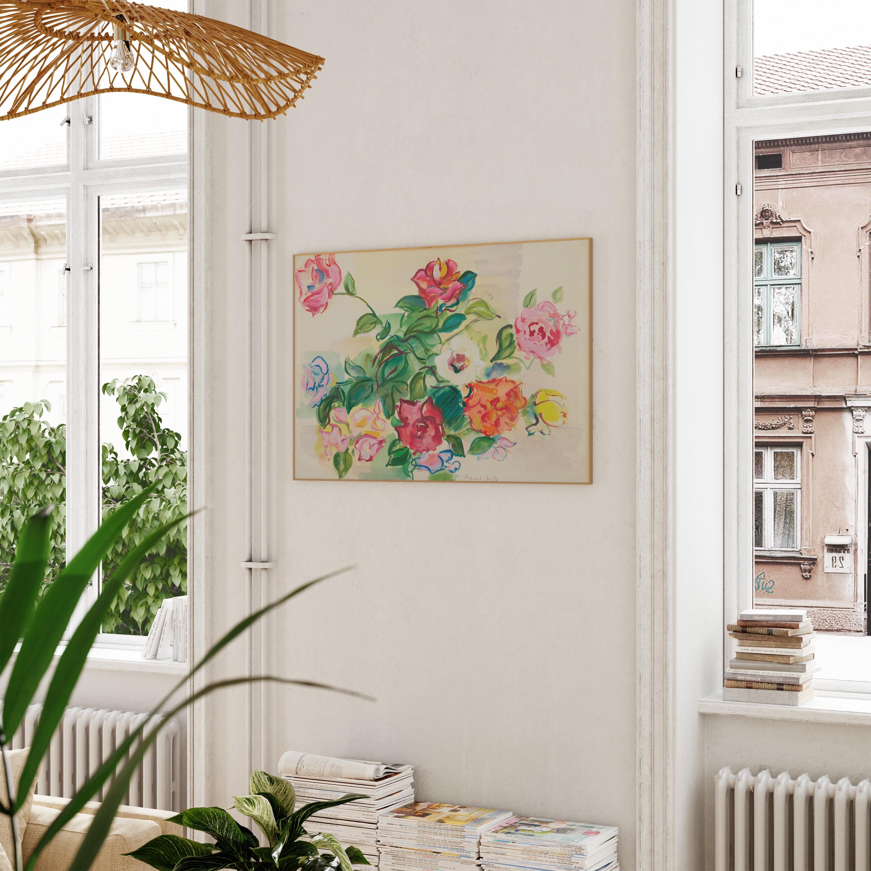 Bouquet De Roses Horizontal Art Print (Digital Download)
