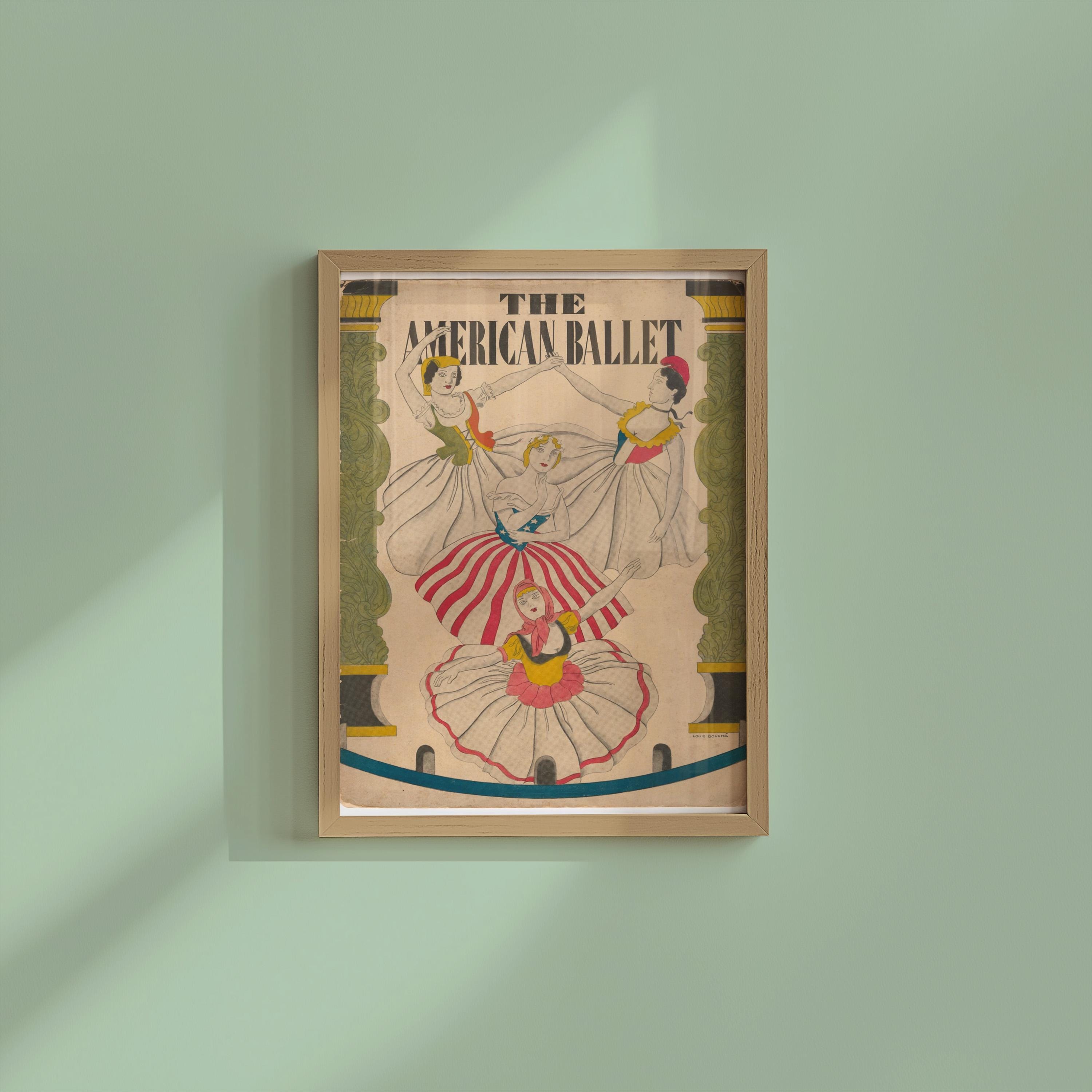 American Ballet Vertical Art Print Digital Download