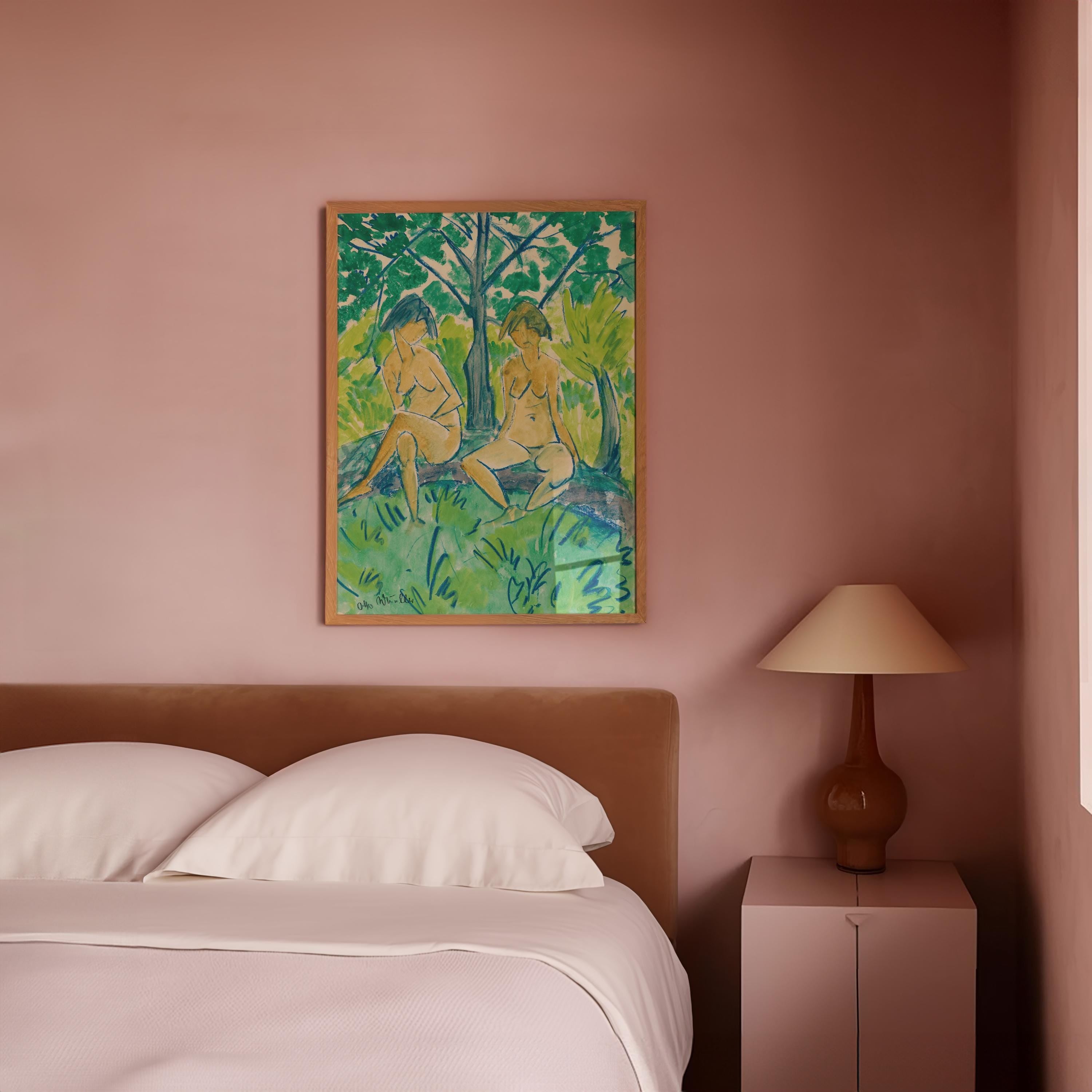 Zwei Mädchenakte Vertical Art Print (Digital Download)