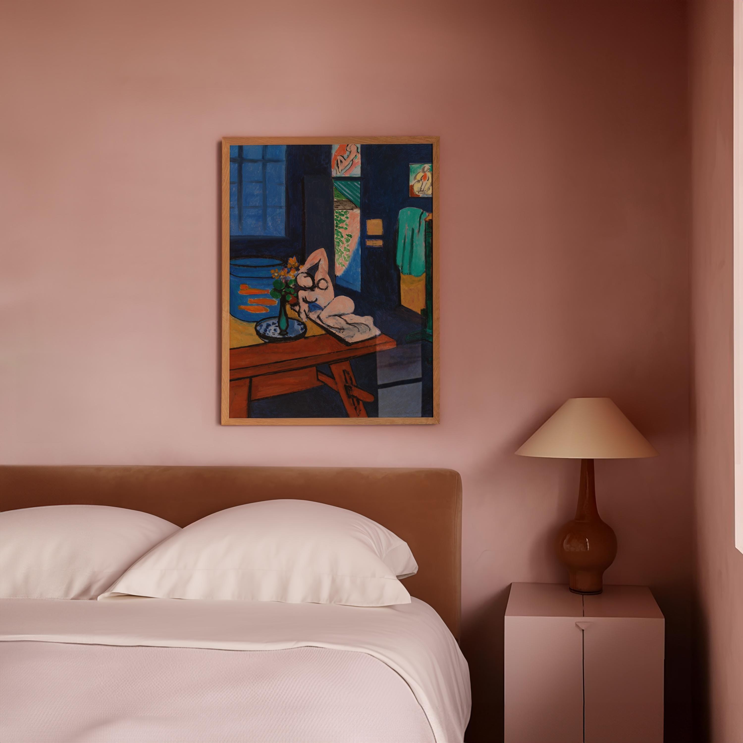 Studio with Goldfish Vertical Art Print Digital Art Print